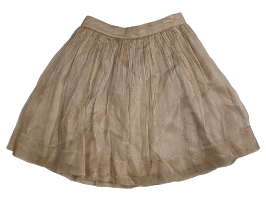 Elizabeth and James Champagne Silk Short Skirt Size 6 Indulge in luxury with Elizabeth and James' Champagne Silk Short Skirt. Made with the finest silk and lined wit