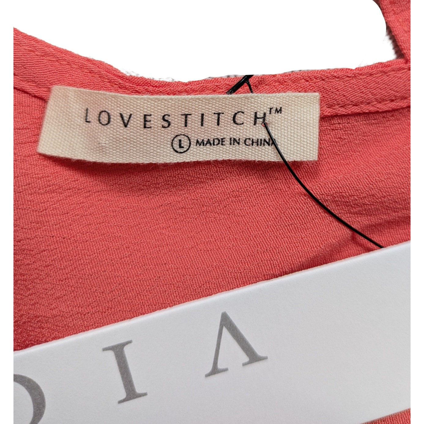 Lovestitch Rain or Shine Coral Spaghetti Strap Sundress Size Large