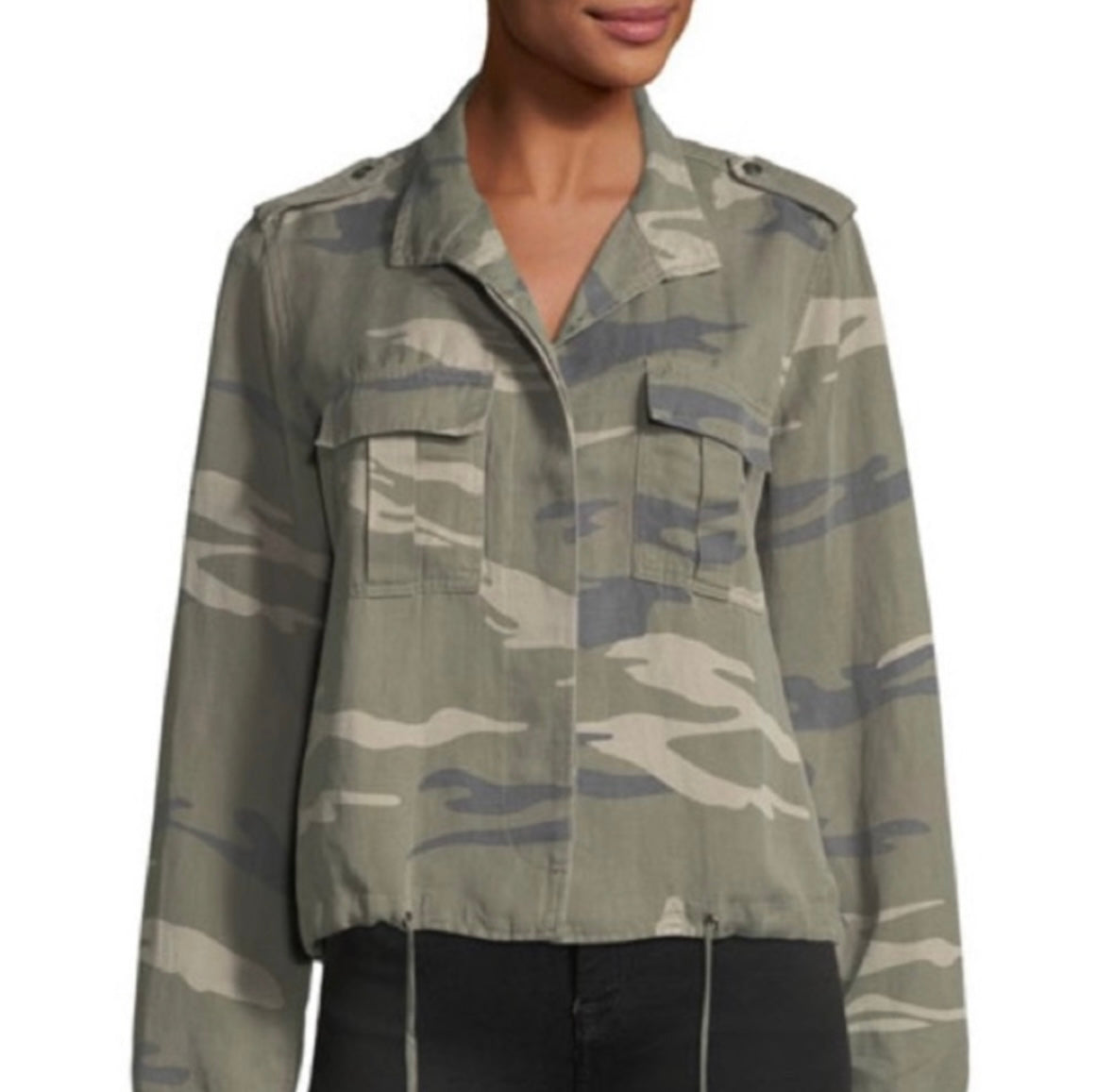 Rails Maverick Sage Camo Military/Bomber Style Jacket women's size S