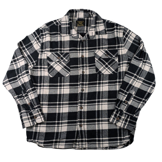 Jachs Mfg. Heritage Flannel Black and White Plaid Shirt Size Large Step out in style with this fantastic Jachs Mfg. Heritage Flannel Shirt! This classic black and wh