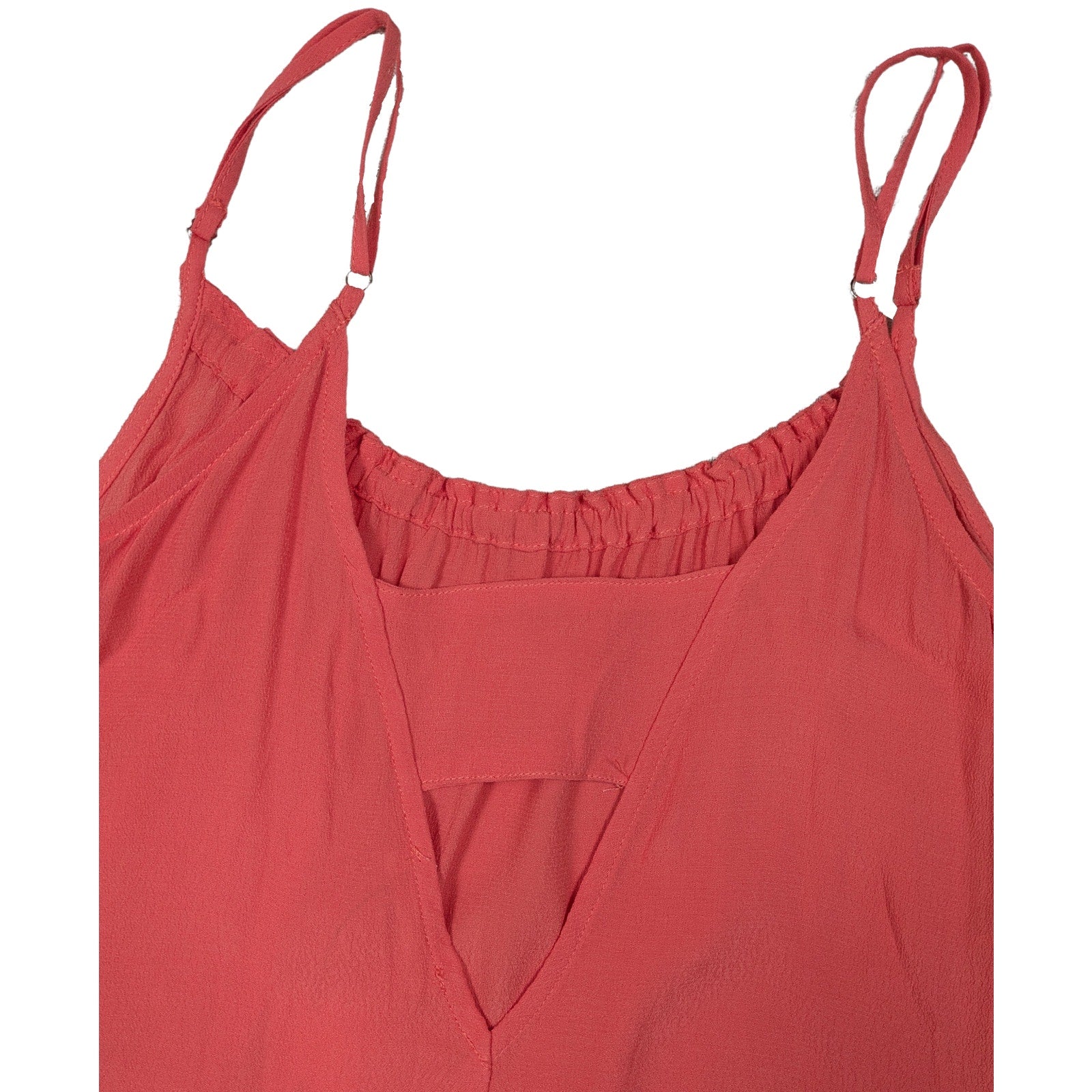 Lovestitch Rain or Shine Coral Spaghetti Strap Sundress Size Large