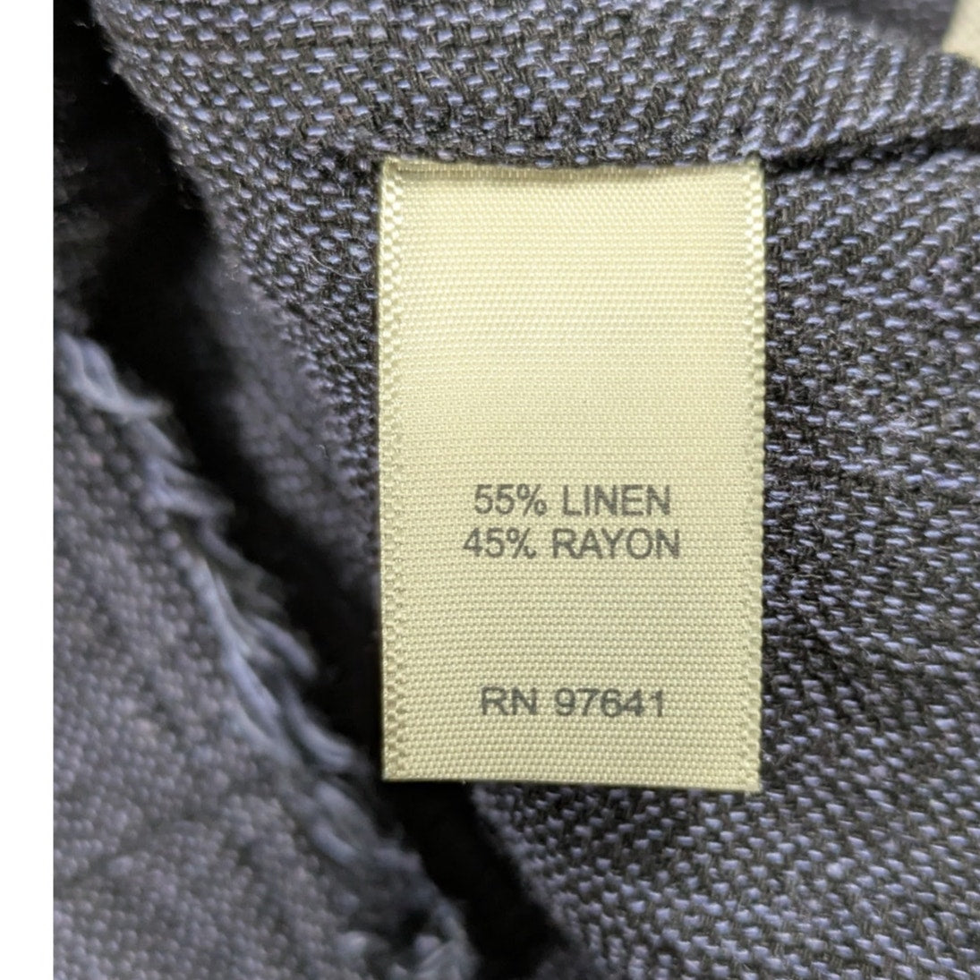 J. Jill Linen Blend Denim Jacket Blazer Dark Blue Fringe Pockets Buttons Size 10