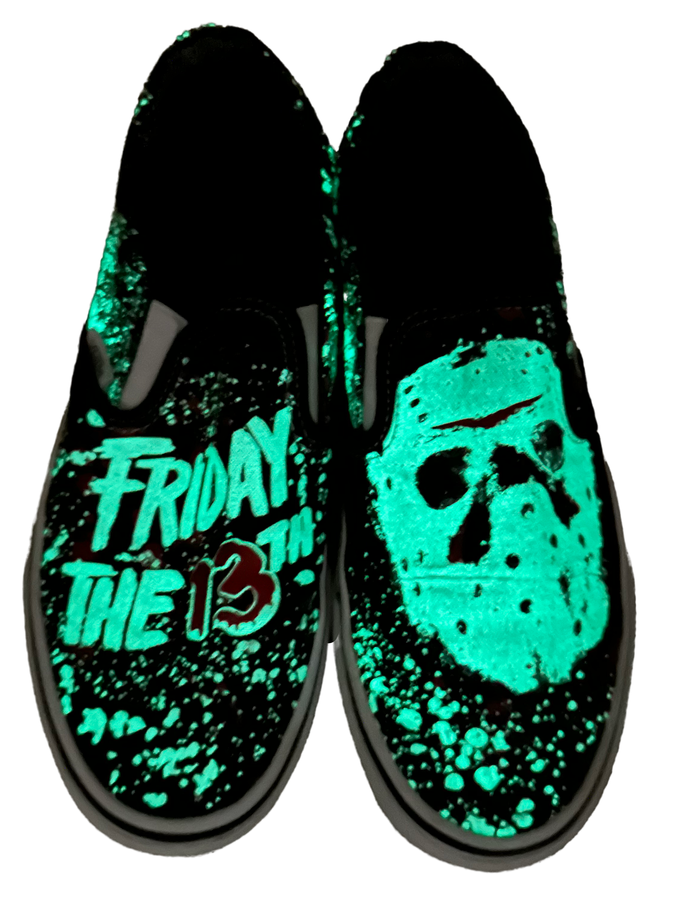 Vans Friday the 13th Slip-On Jason Voorhees Limited Edition Glow in the Dark size 9 - 0