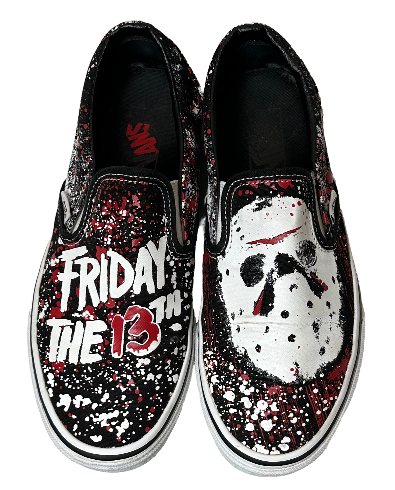 Vans Friday the 13th Slip-On Jason Voorhees Limited Edition Glow in the Dark size 9