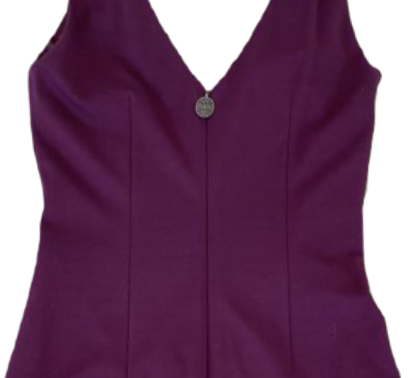 Elie Tahari Plum Sleeveless Dress with Ruching Size 2