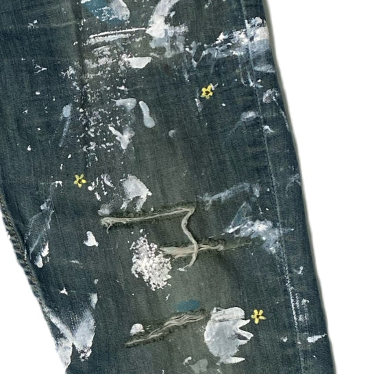 REFRESHED - Levi's Distressed Hand Painted Jeans