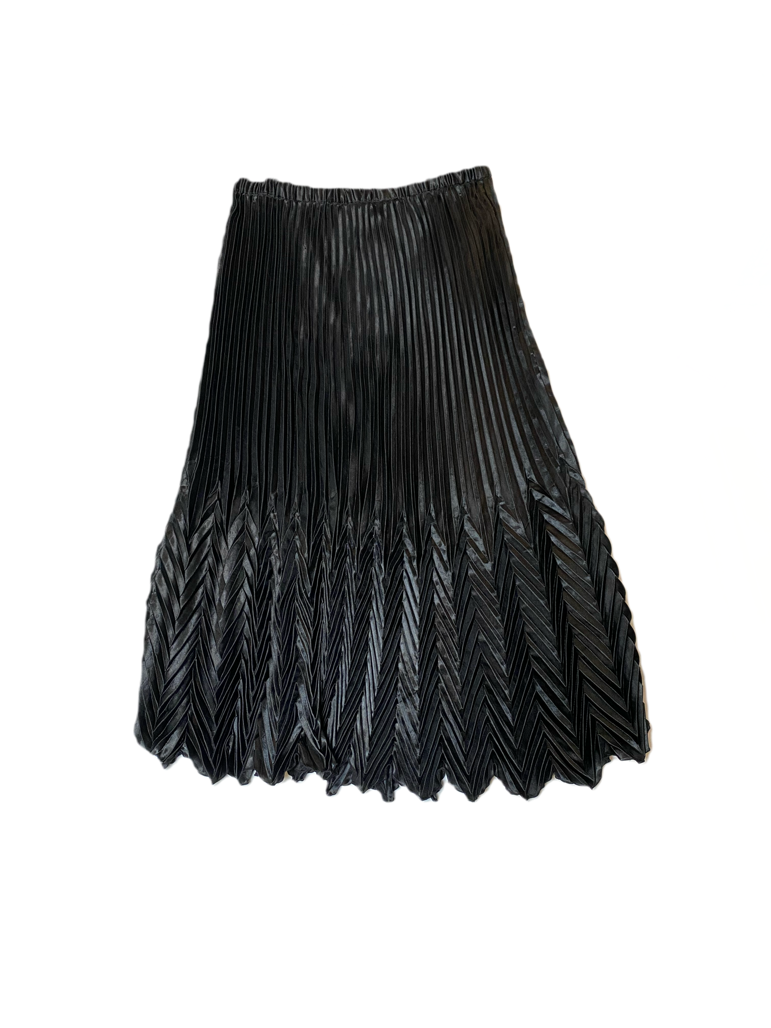 CachetThis Cachet long multi pleated black skirt is sure to turn heads. Crafted with a silky fabric, this black skirt features pleats with a stand out pattern at the bottoSkirtsCachet Long Multi Pleated Black SkirtCachet Long Multi Pleated Black Skirt