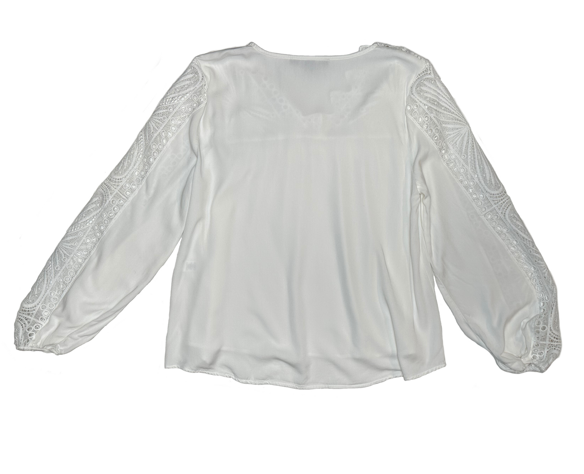 Marc New York Andrew MarcThis Marc New York Andrew Marc blouse is a breath of fresh air! Crafted from lightweight rayon, it has soft crochet details for added charm, a flattering V-neck, andShirts & TopsMarc New York Andrew Marc White Blouse with Crochet DetailsYork Andrew Marc White Blouse