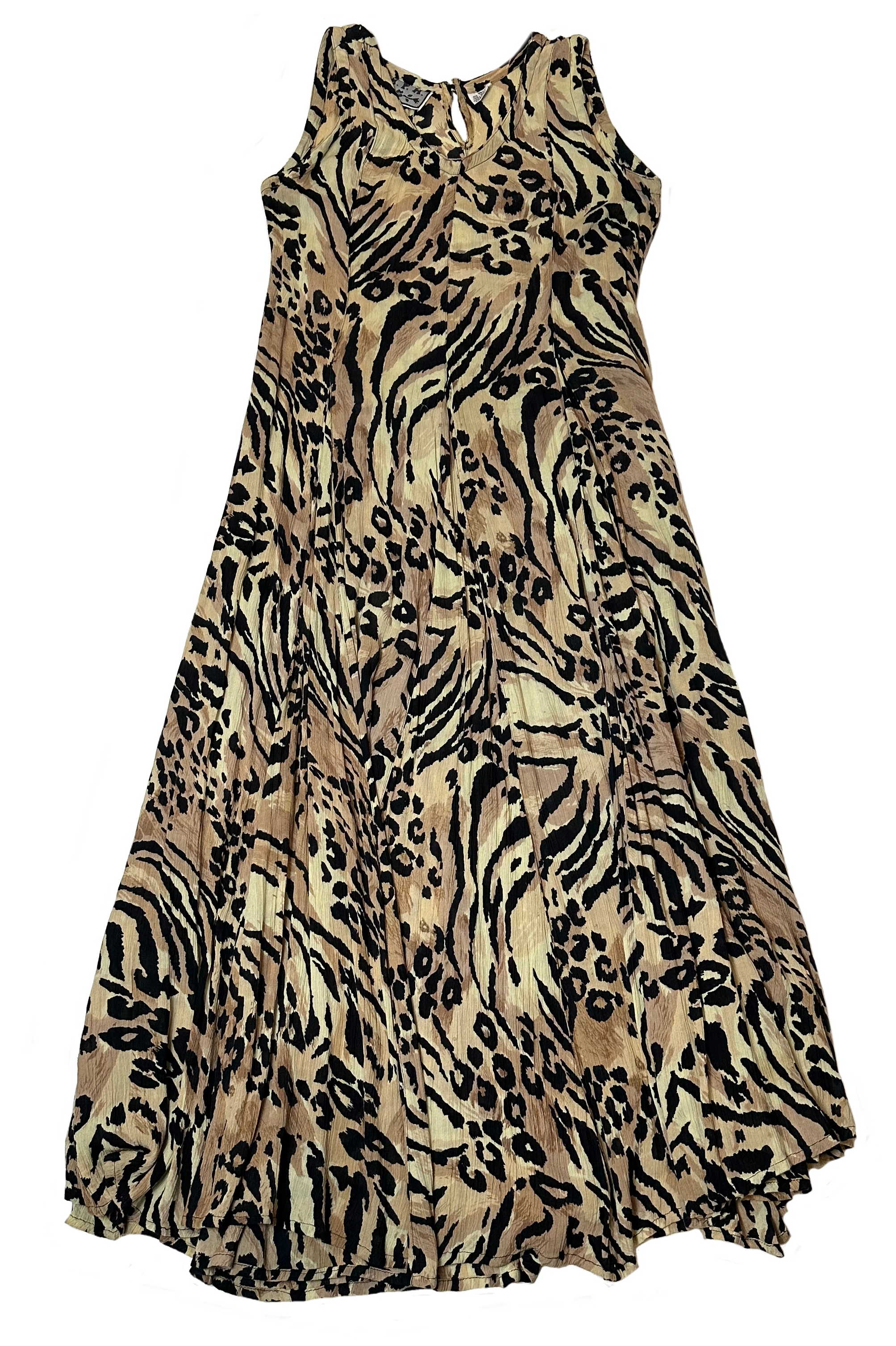 MPH Sleeveless Animal Print Midi Rayon Dress  Size Medium MPH Sleeveless Animal Print Midi Rayon Dress Size Medium  Make a bold statement in this MPH rayon dress! Th