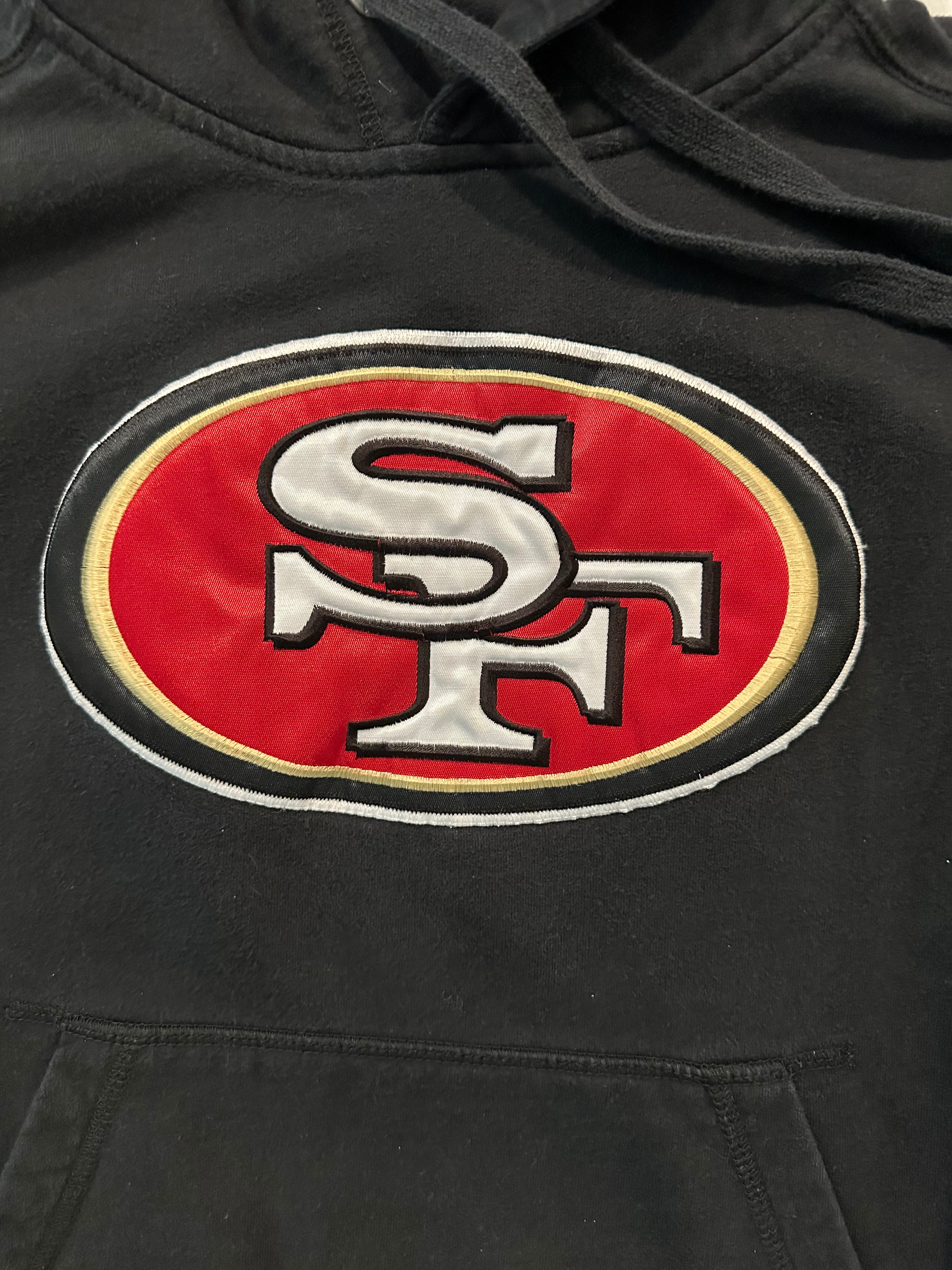 Antigua San Francisco 49ers Long Sleeve Black Hoodie Small