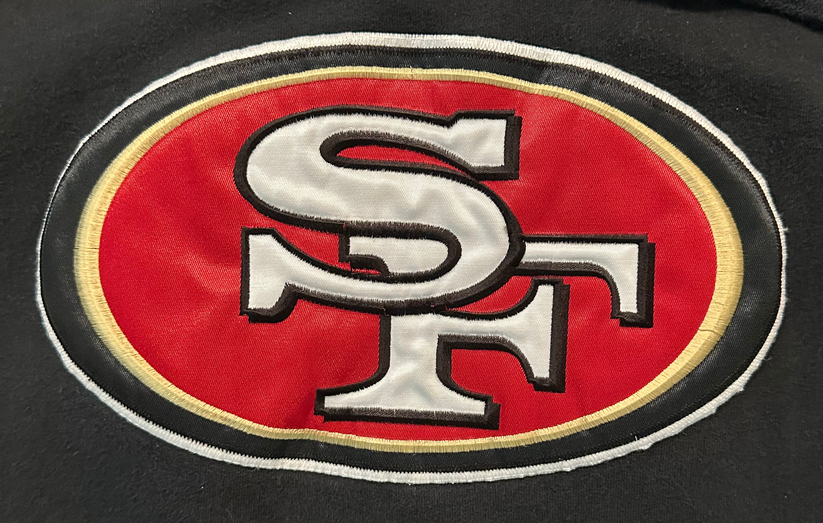 Antigua San Francisco 49ers Long Sleeve Black Hoodie Small