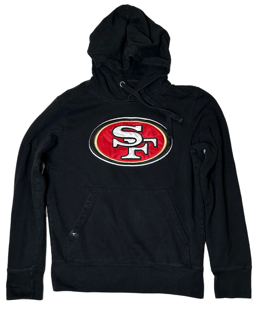 Antigua San Francisco 49ers Long Sleeve Black Hoodie Small Stay warm and show your team spirit with our Antigua San Francisco 49ers long sleeve black hoodie. This pu