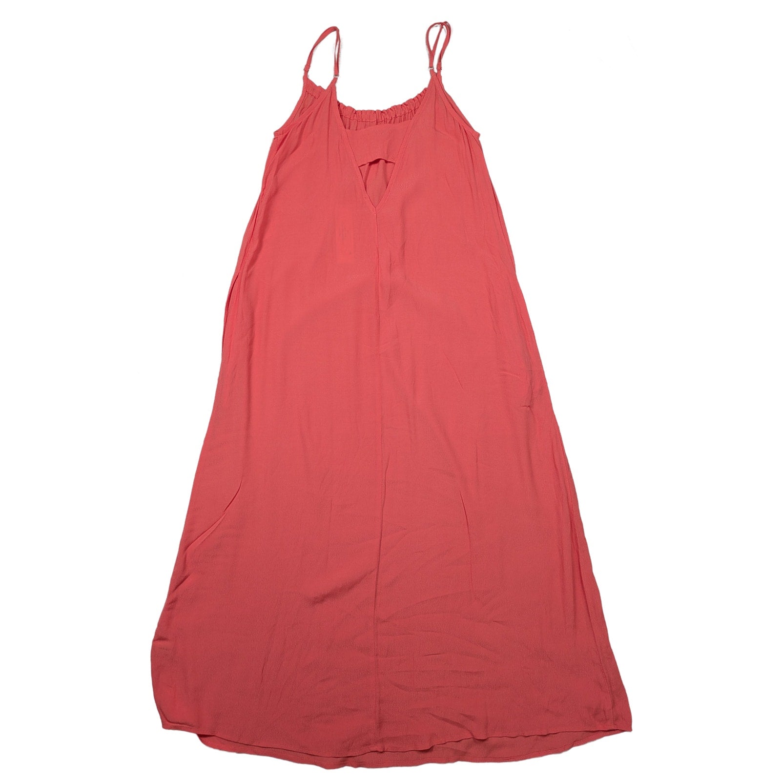 Lovestitch Rain or Shine Coral Spaghetti Strap Sundress Size Large