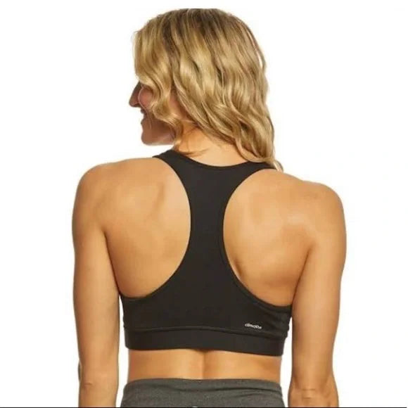 Adidas Techfit Climate Black Sports Bra size Medium Get ready to crush your workout with this Adidas Techfit Climate black sports bra in size medium. Featuring a razor ba