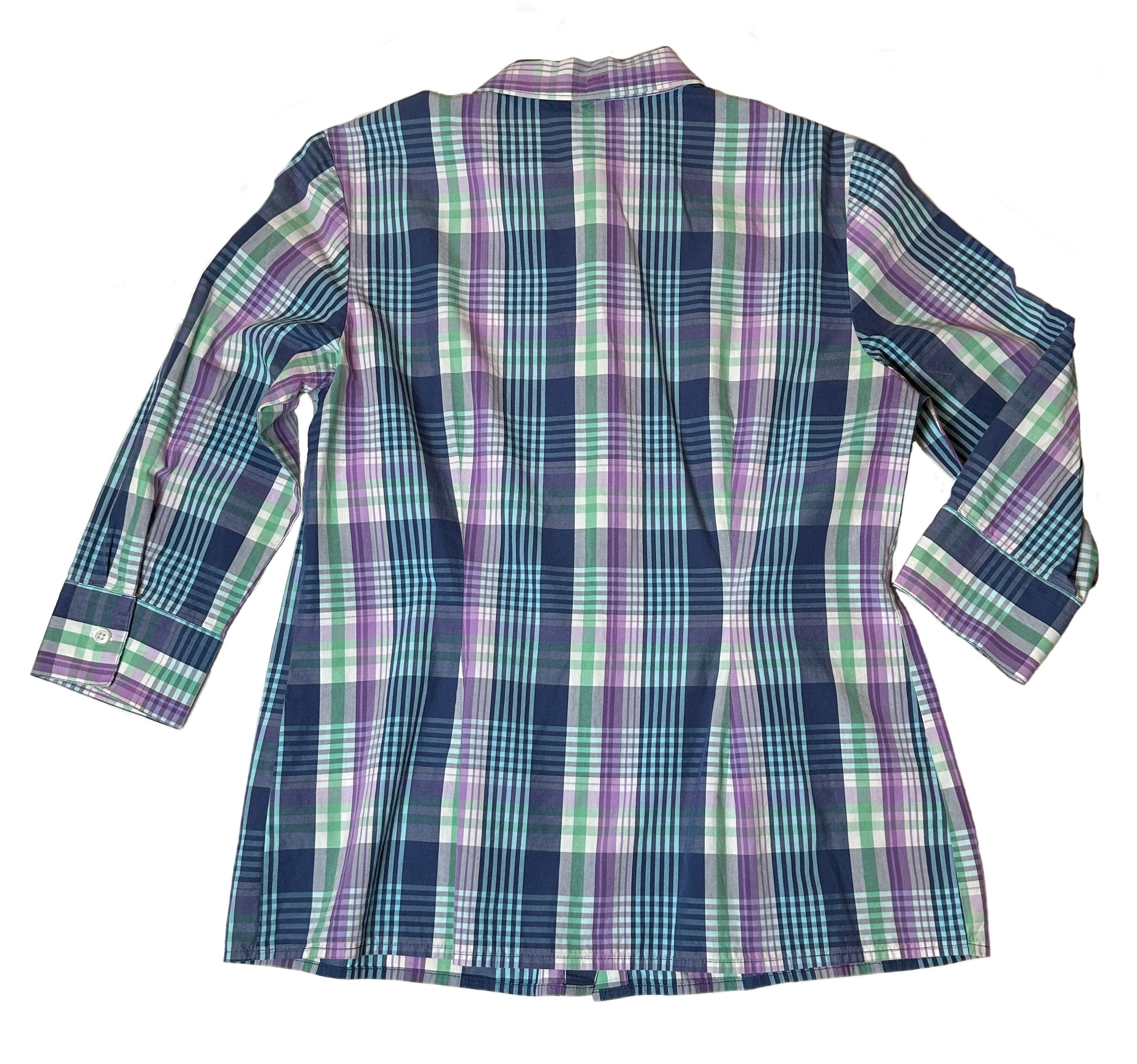 GH BassThis GH Bass bright color plaid blouse with 3/4 Sleeves is the perfect way to inject some vibrancy into any outfit. Whether you want to stand out in a crowd or make BlouseGH Bass Bright Color Plaid Blouse with 3/4 SleevesGH Bass Bright Color Plaid Blouse