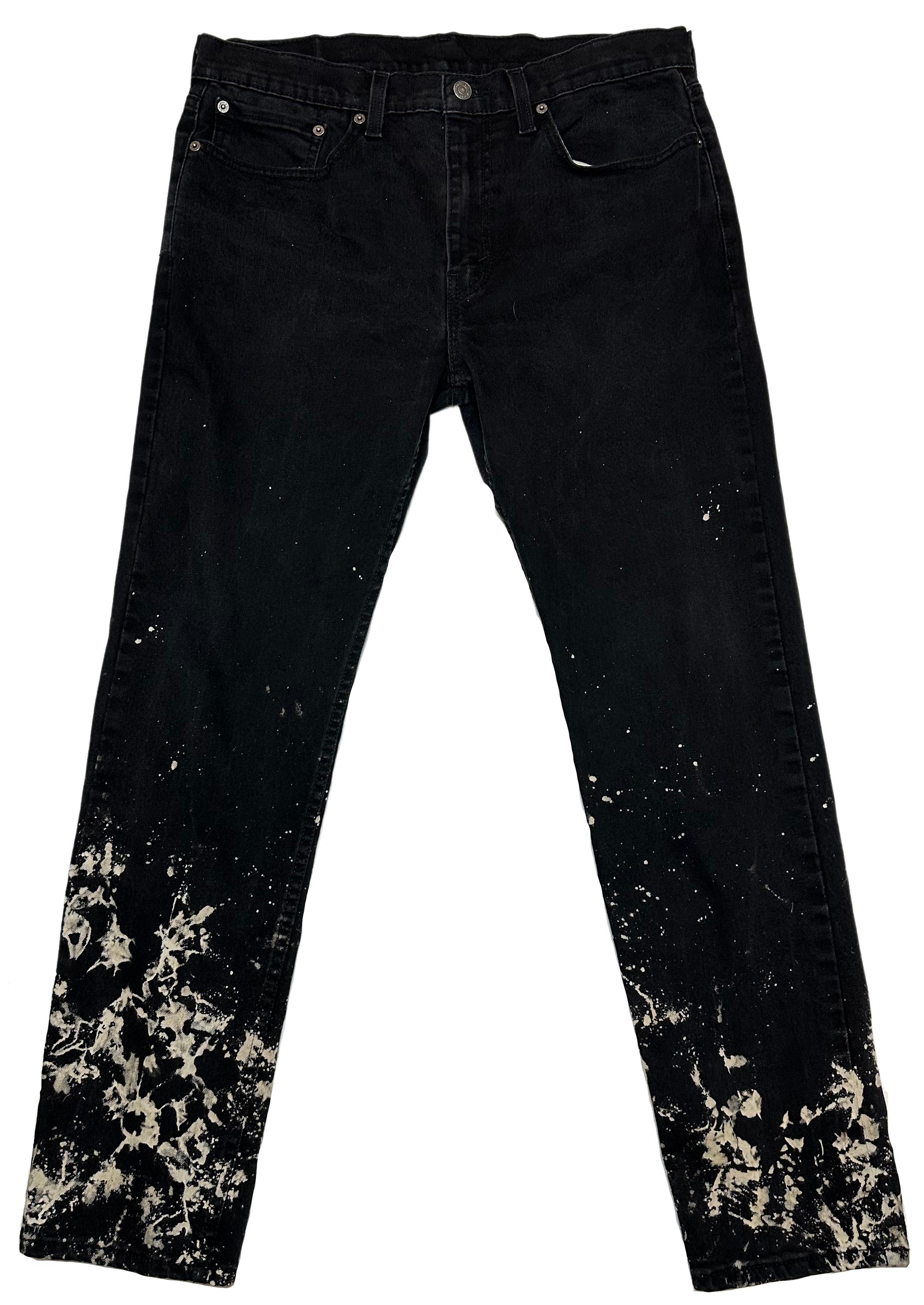  REFRESHED - Levi's 502 Denim Custom Bleached Black JeansSize 34 x 32 Revamp your wardrobe with REFRESHED Levi's 502 Black Denim!