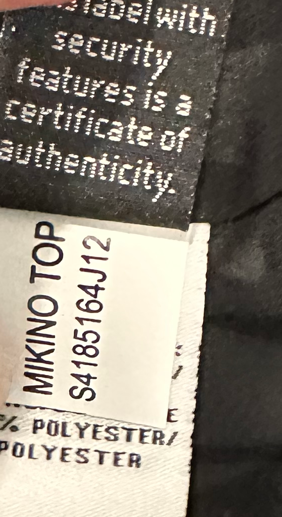 Boston Proper Sheer Black Polka Dot Balloon 3/4 Sleeve Button Up Collar Blouse size Small