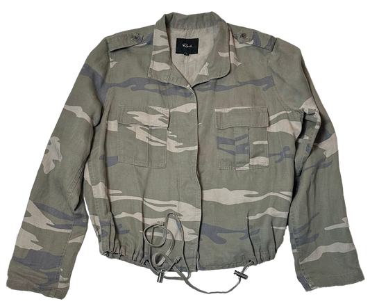 Rails Maverick Sage Camo Military/Bomber Style Jacket women's size S