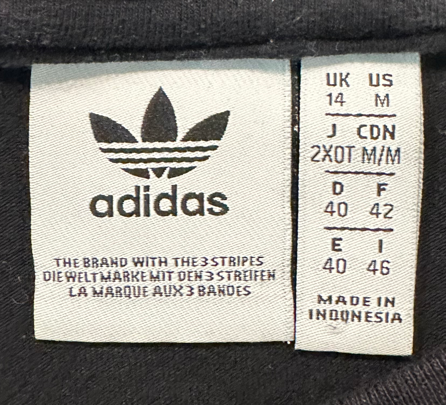 Adidas Long Sleeve Black Crop Top with White & Pink Stripes size Medium