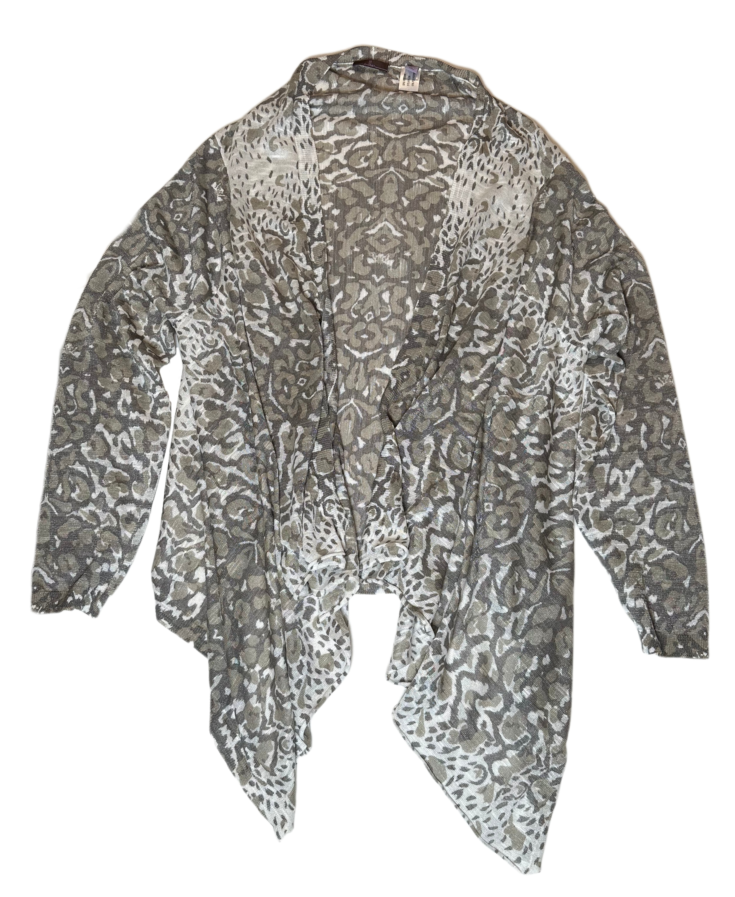 cullenElevate your style with this Cullen cardigan. Lightweight and airy, this long-sleeved cardigan is crafted from a semi-sheer fabric featuring an on trend animal printCardiganCullen Long Sleeve Animal Print Semi Sheer Open Flowy Front CardiganCullen Long Sleeve Animal Print Semi Sheer Open Flowy Front Cardigan