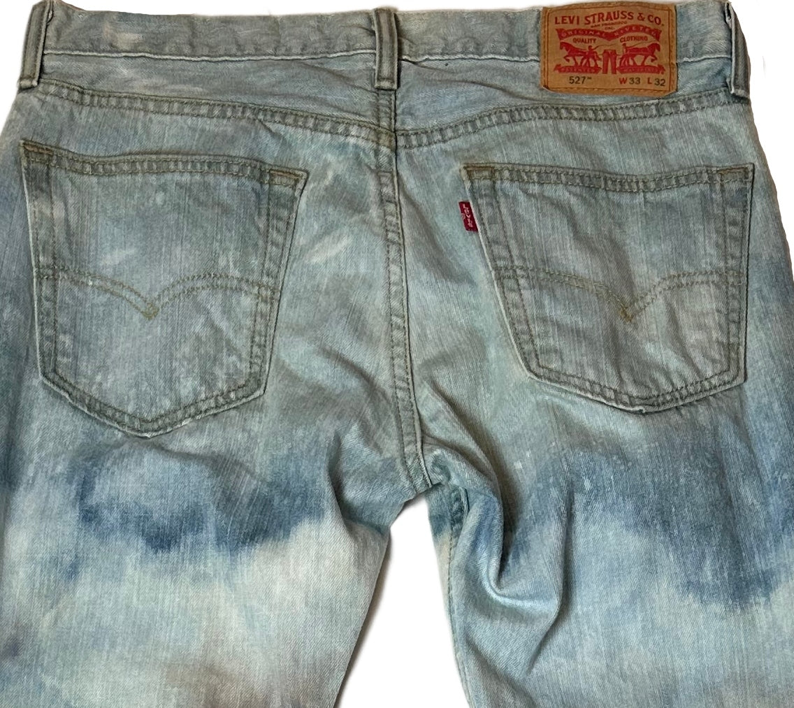 REFRESHED - Levis 527 Hand Dyed Denim Jeans 33 x 32