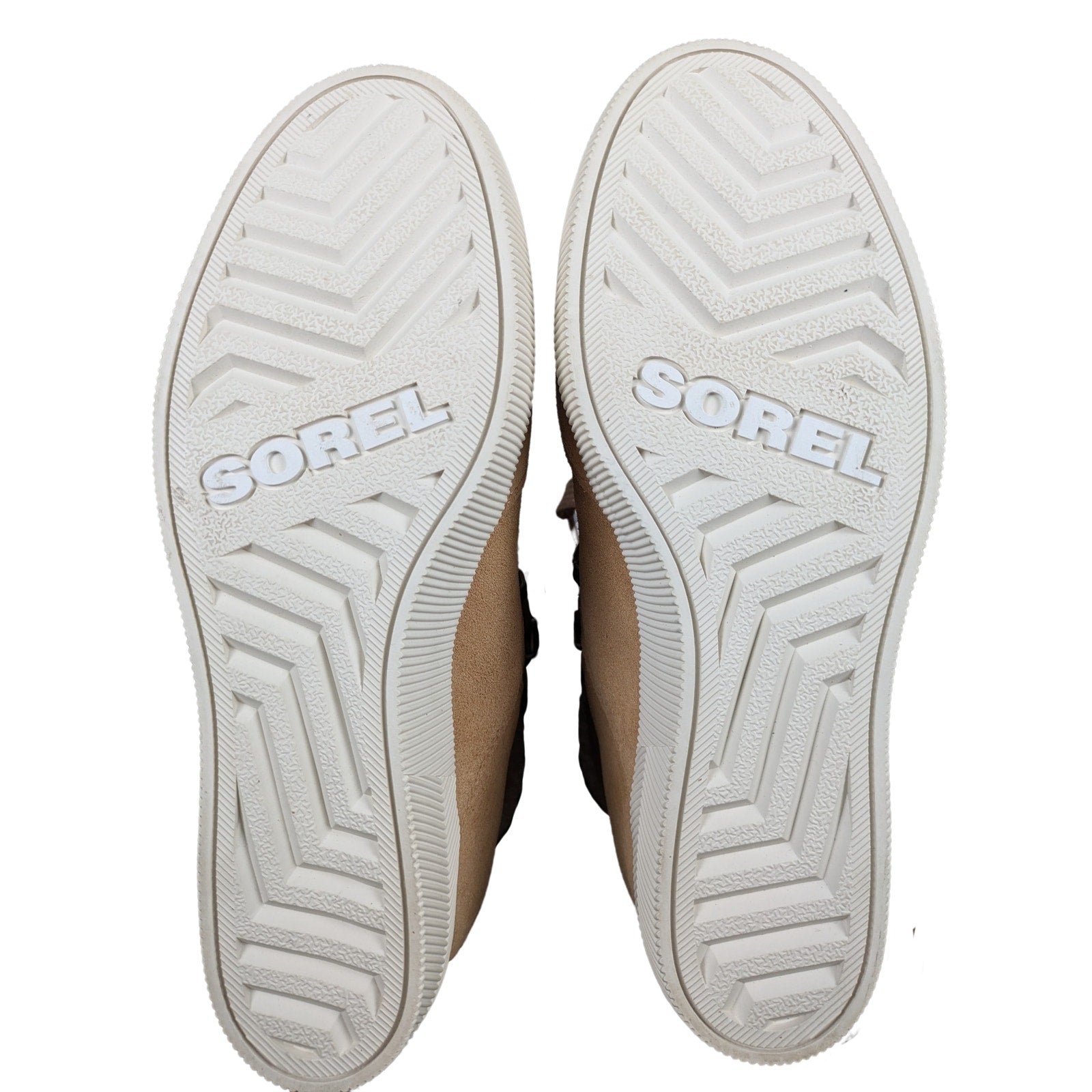 Sorel Women's Out N About Cozy Wedge Tan Suede Size 10 Booties NWOB Step out in style and comfort with these Sorel Out N About Cozy Wedge booties! These stylish boot