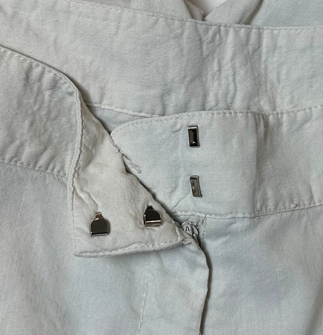 Eileen Fisher Linen Blend White Pants size Large