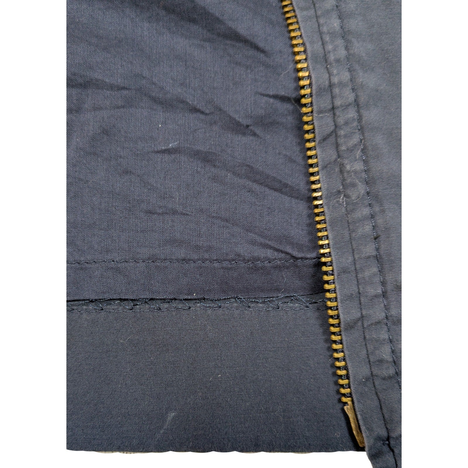 Tory Burch Zip-Front Navy Sleeveless Shirt Dress Size 10