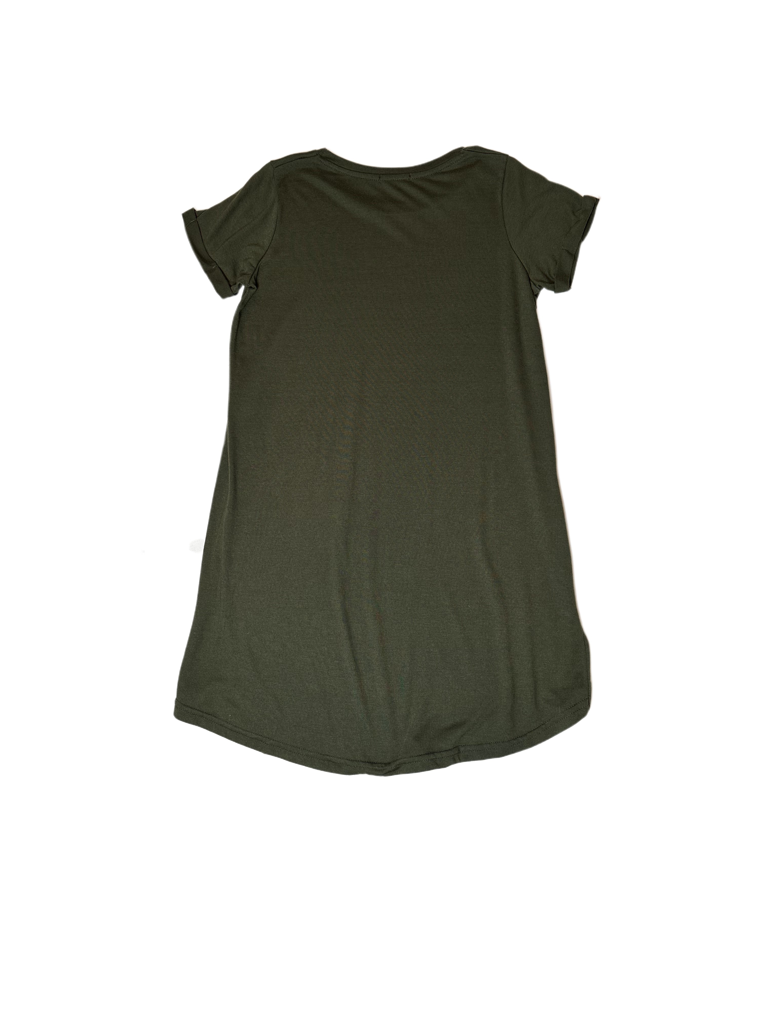 Cotton-On Short Sleeve Green T-Shirt Dress  Cotton-On T-Shirt dress! This moss green stunner is crafted with cotton fabric for a cozy yet stylish fit. It's perfect for a chill dressCotton-On Short Sleeve Green T-Shirt DressShort Sleeve Green