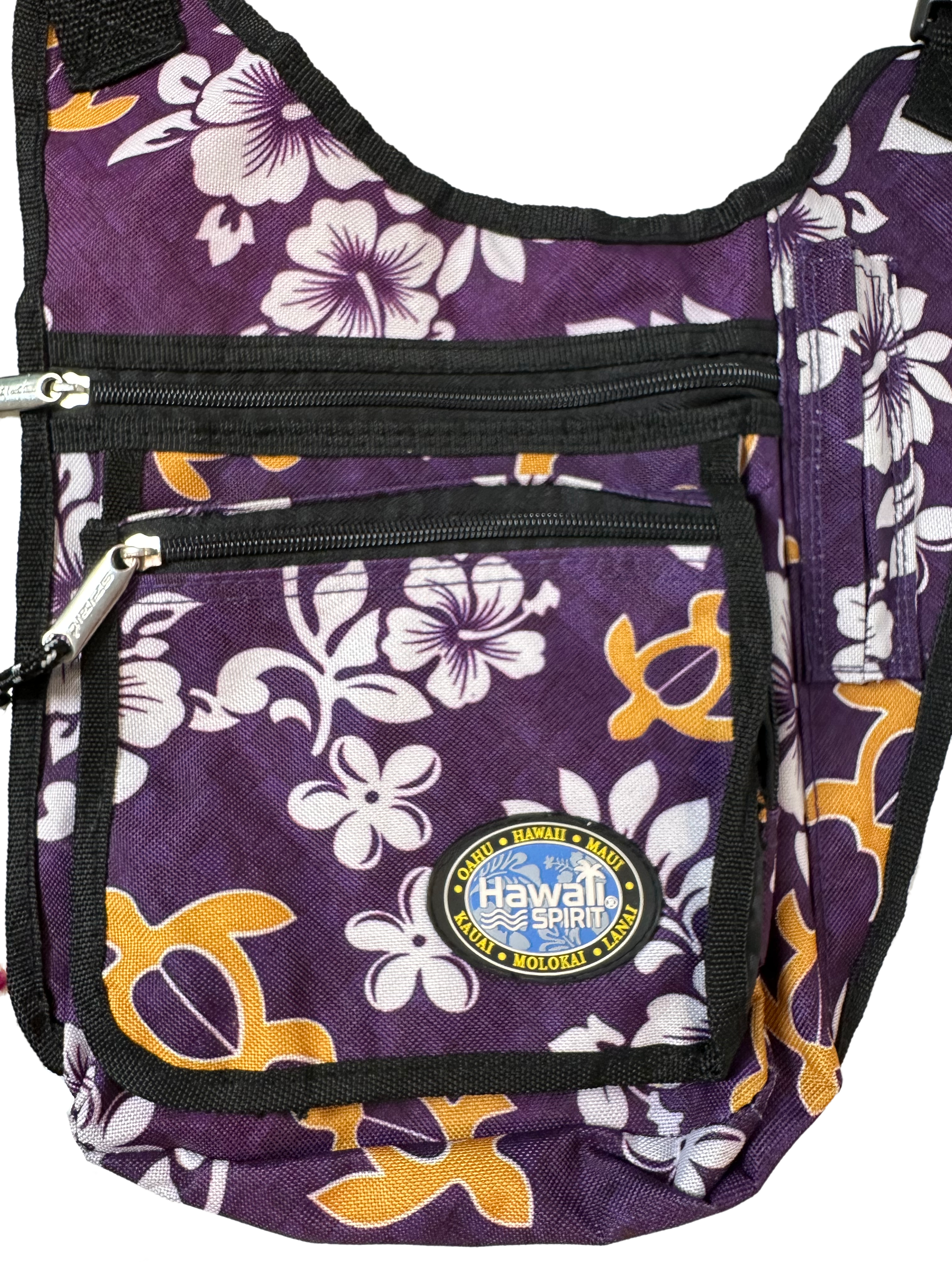 Hawaii Spirit Crossbody Bag Purple Tropical Print - EUC  Carry a piece of paradise with you wherever you go with this Hawaii Spirit Crossbody Bag in a beautiful purp