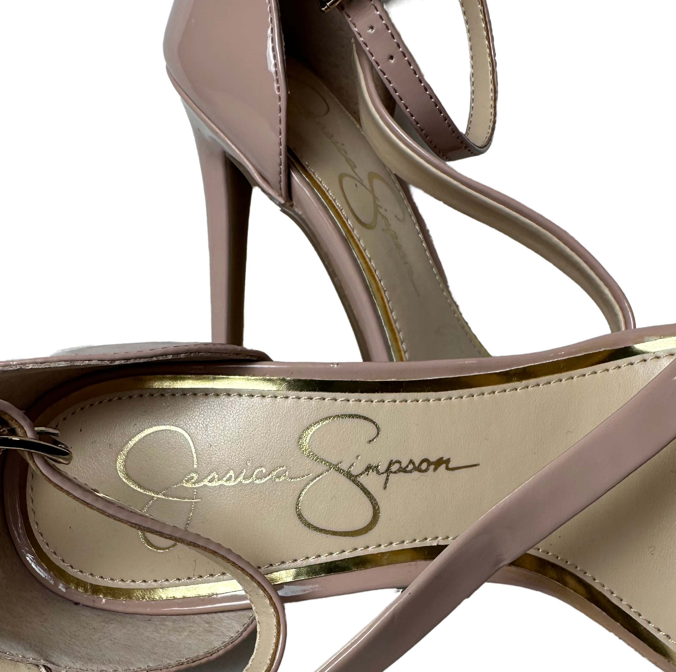 Jessica Simpson Rayli Blush Strappy Heels size 7.5 NWOB