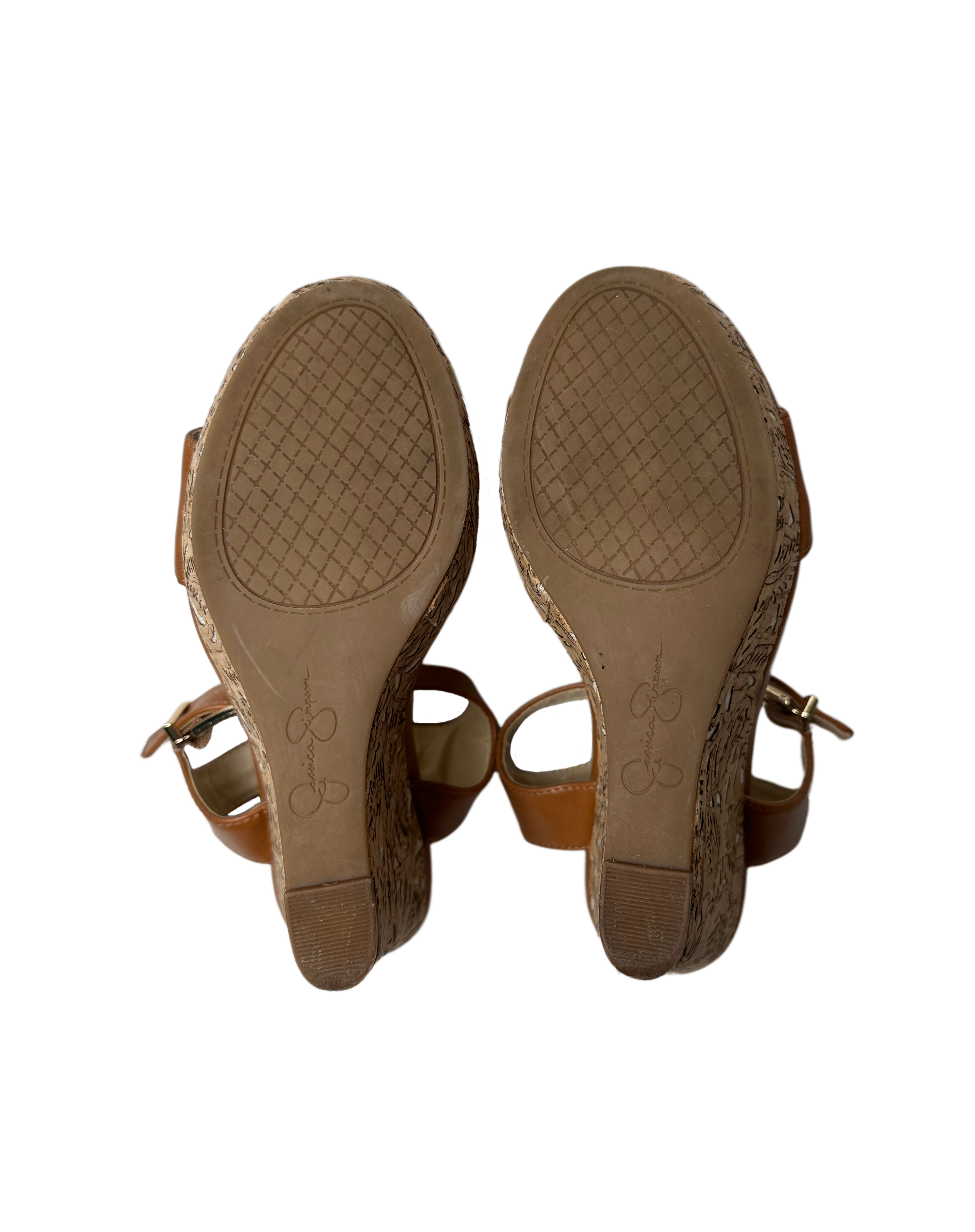 Jessica SimpsonComplete your look with the Jessica Simpson Cork Cut Out Wedge. This beautiful sandal features an elevated wedge shape with a decorative cork overlay, and a classic ShoesJessica Simpson Cork Cut Out Wedge with Brown Ankle Strap - EUCJessica Simpson Cork Cut