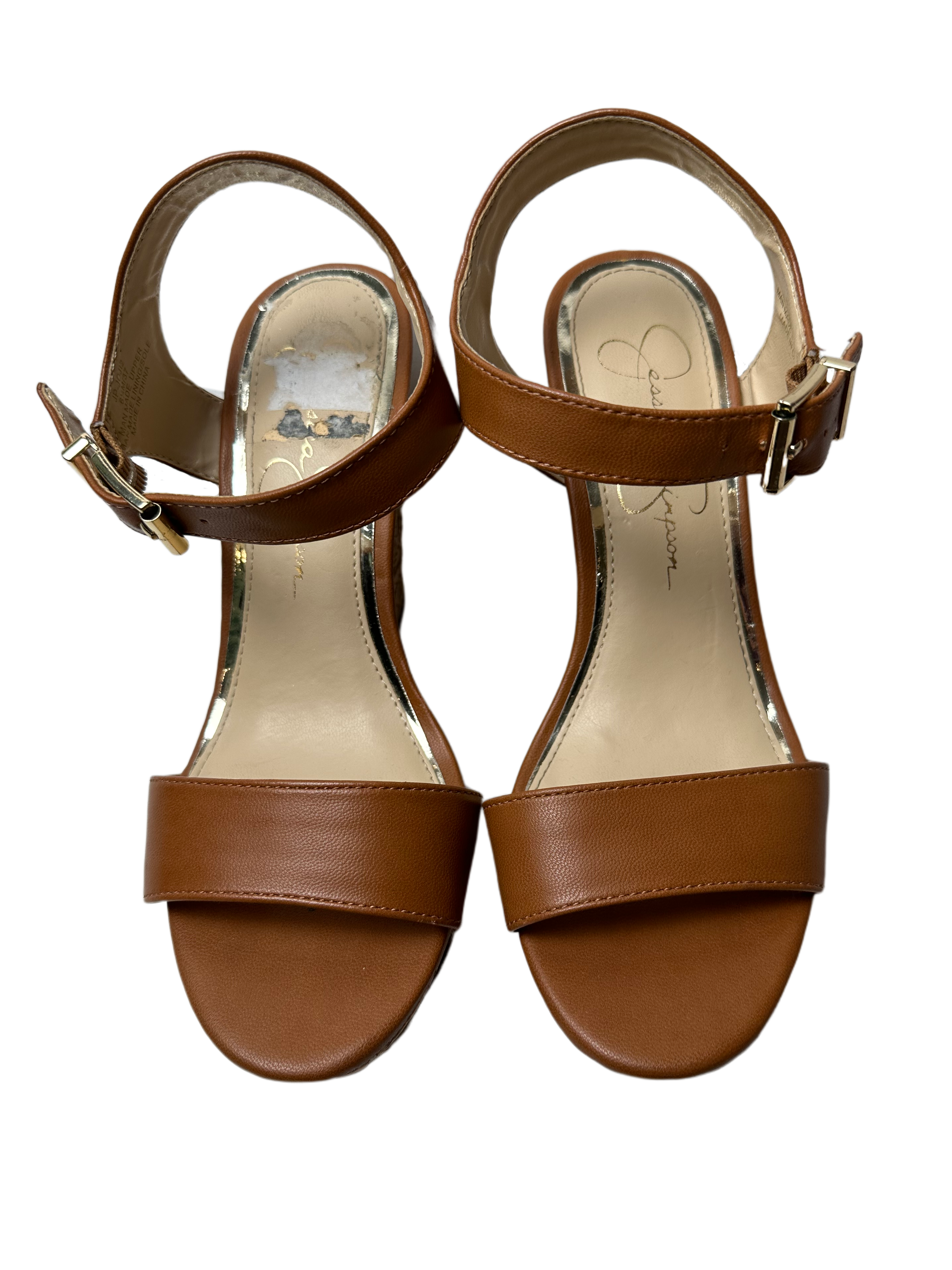 Jessica SimpsonComplete your look with the Jessica Simpson Cork Cut Out Wedge. This beautiful sandal features an elevated wedge shape with a decorative cork overlay, and a classic ShoesJessica Simpson Cork Cut Out Wedge with Brown Ankle Strap - EUCJessica Simpson Cork Cut