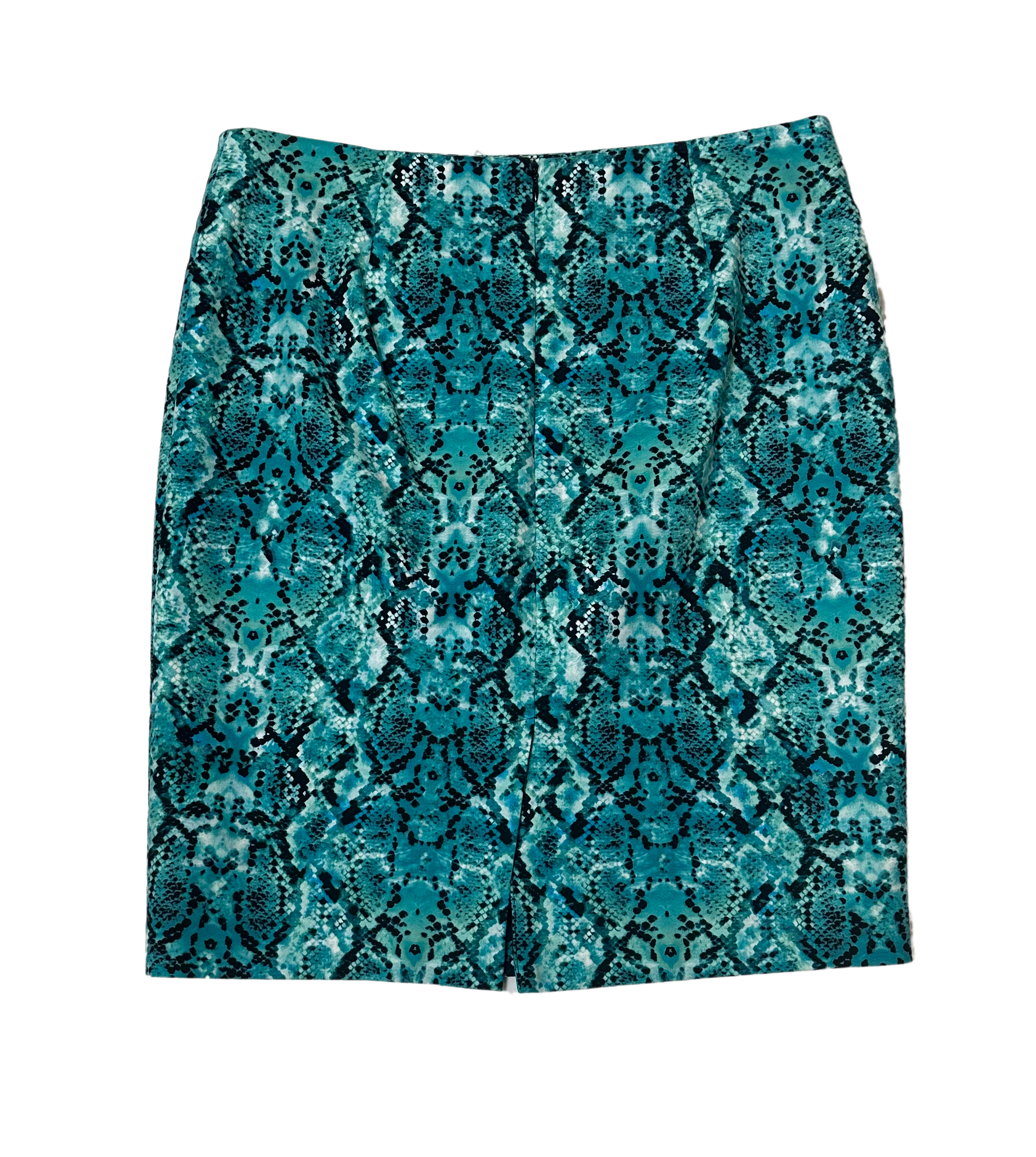 Liz ClaiborneBreak out of your style rut with this Liz Claiborne pencil skirt! Sleek and sophisticated, it's made of soft fabric and features a wild teal snake skin print. Fully SkirtsLiz Claiborne Teal Snake Skin Print Pencil SkirtLiz Claiborne Teal Snake Skin Print Pencil Skirt