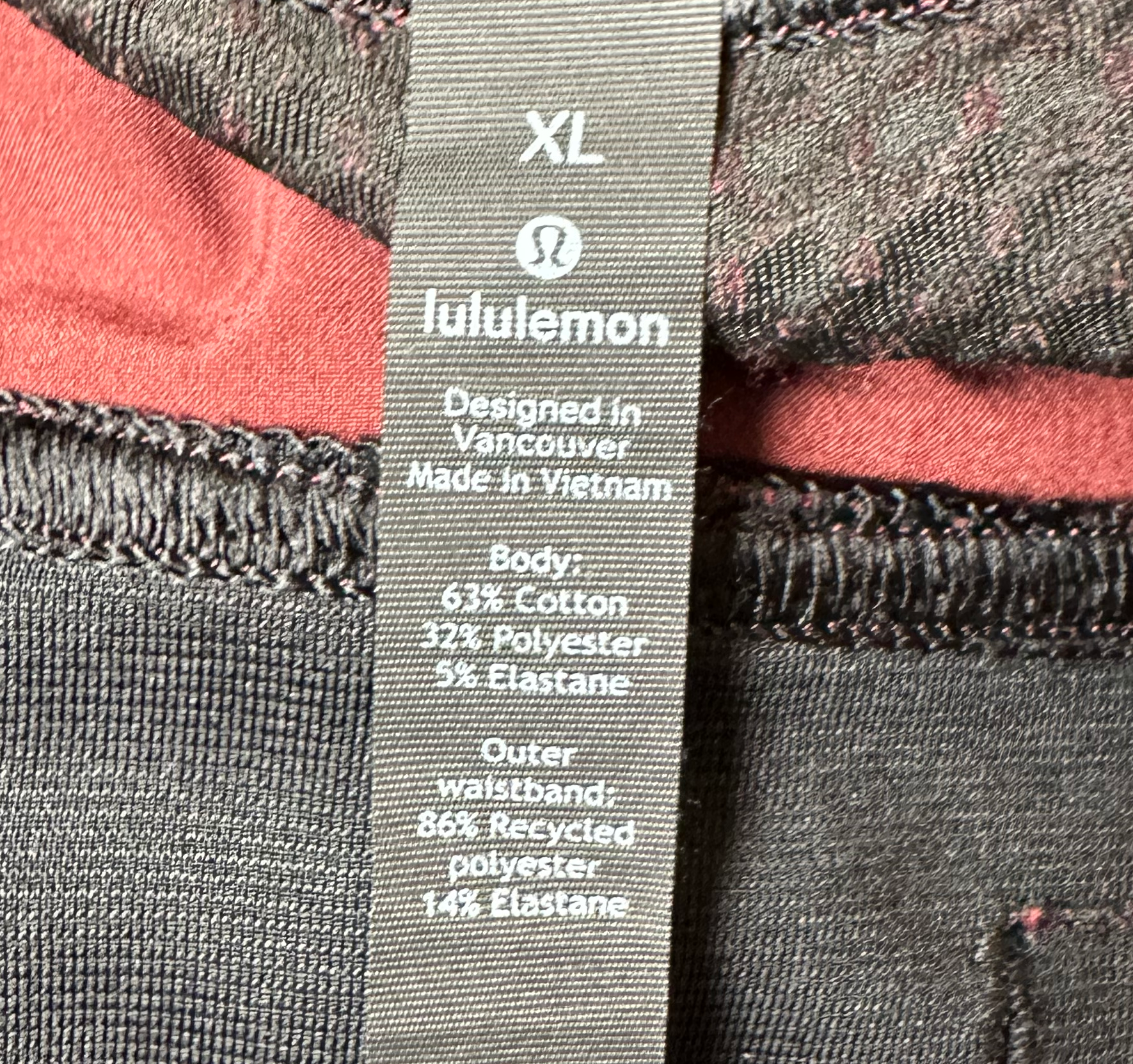 Lululemon RARE At Ease Textured Double Knit Cotton Joggers Men Large Maroon XL