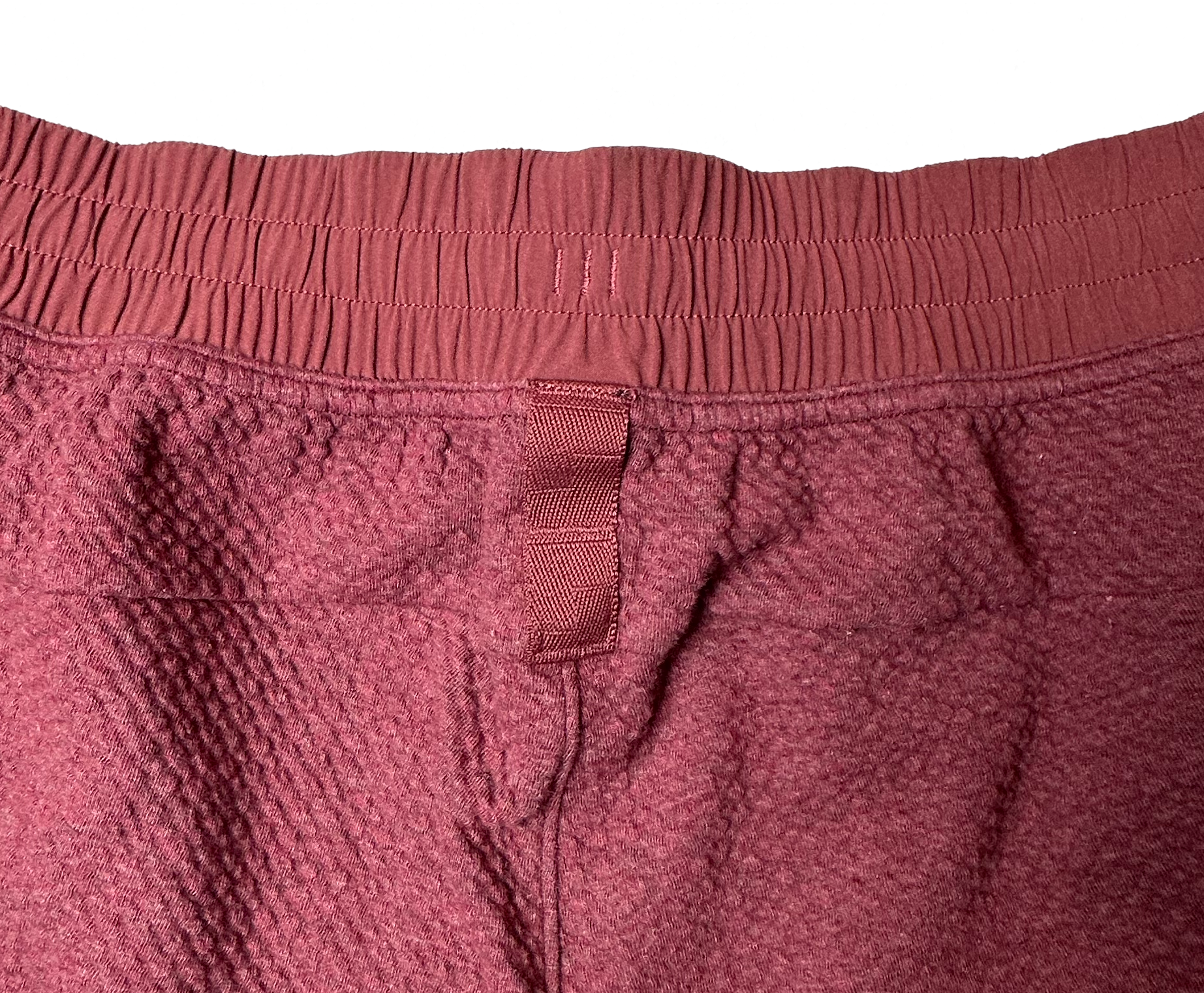 Lululemon RARE At Ease Textured Double Knit Cotton Joggers Men Large Maroon XL