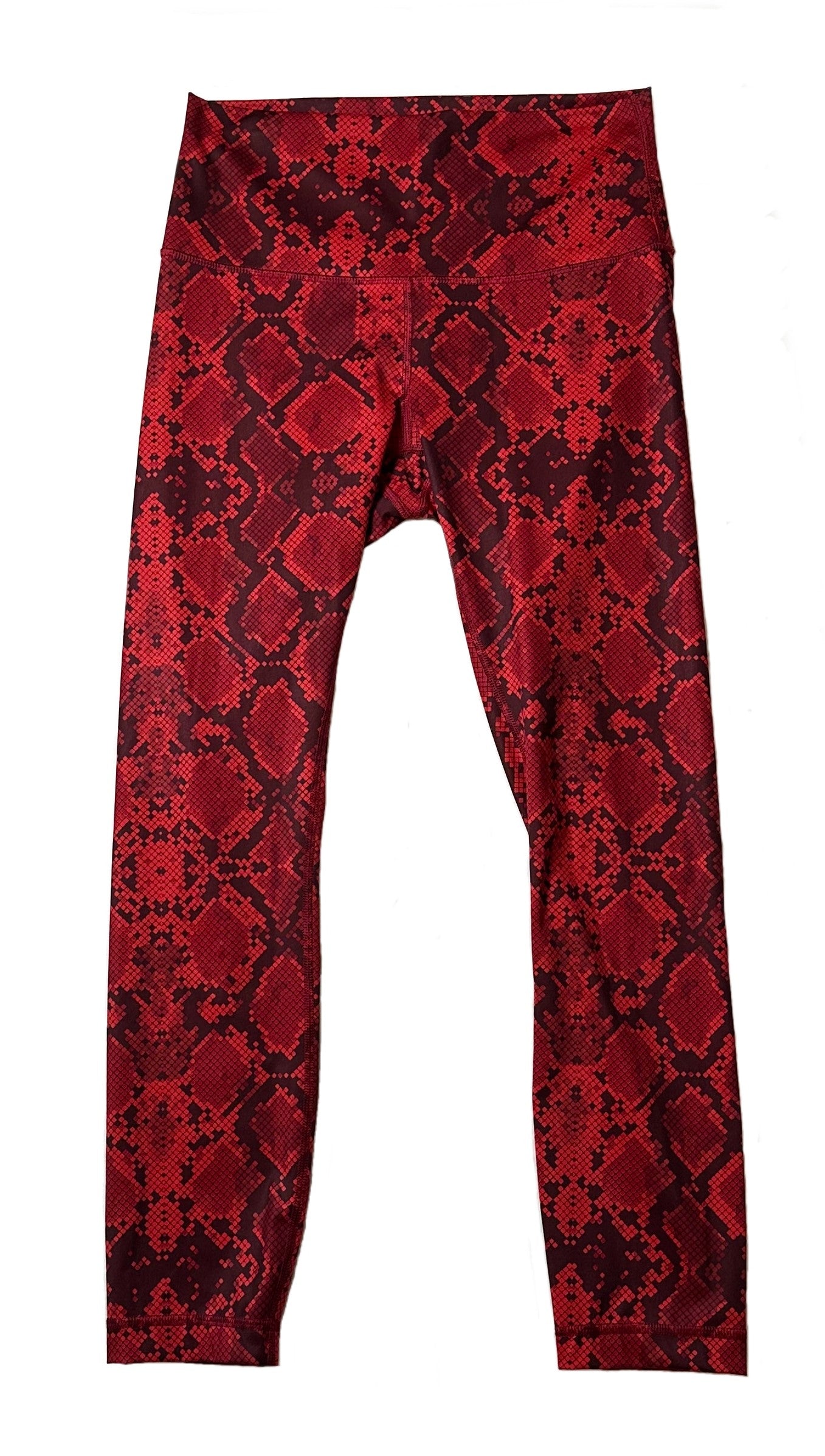 LululemonThese Lululemon red snake print leggings are the perfect way to add a touch of sophisticated edge to your activewear. Crafted in luxuriously comfortable fabric adornLeggingsLululemon Red Snake Print LeggingsLululemon Red Snake Print Leggings