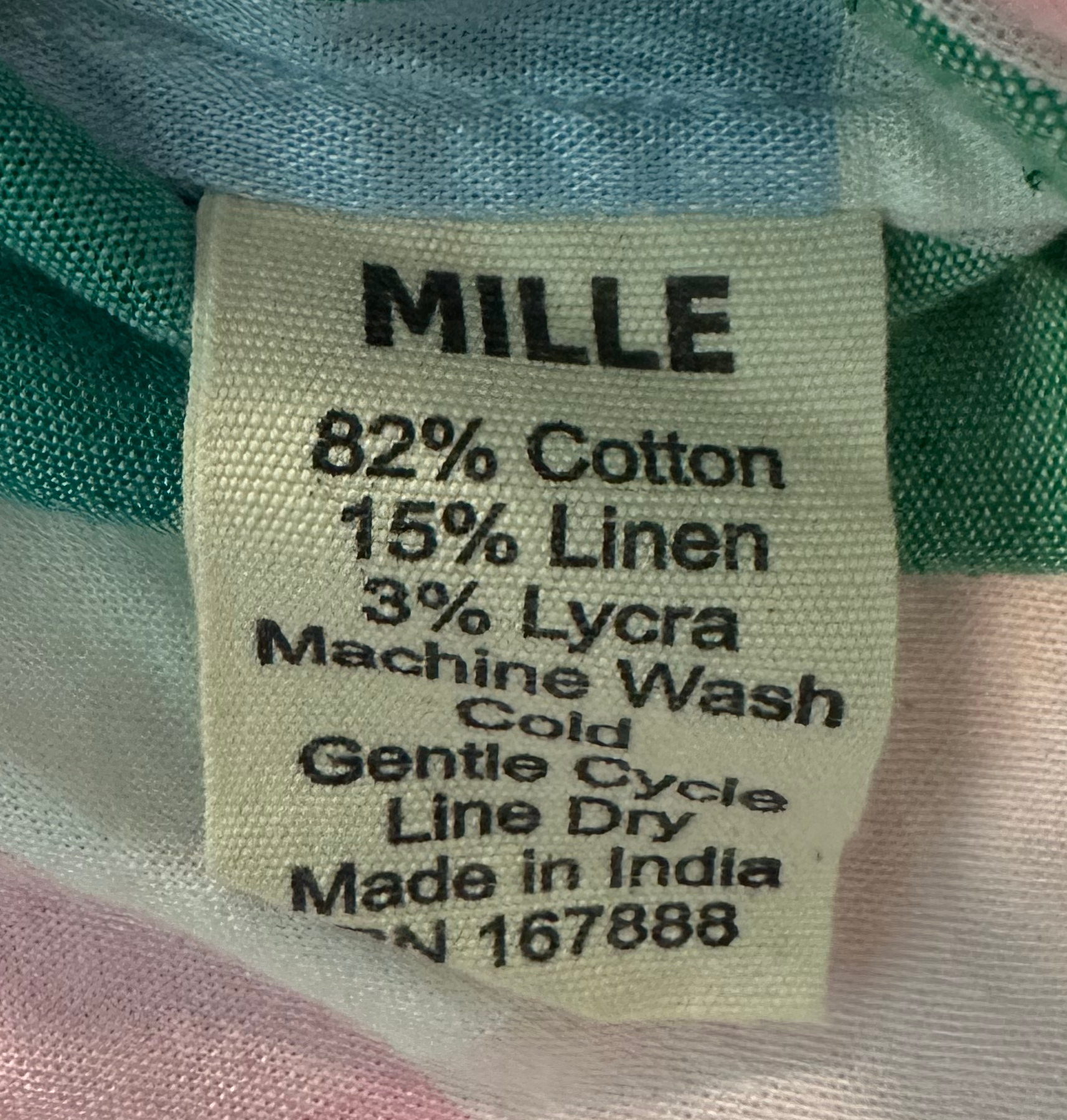 Mille 3/4 Sleeve Charlie Top in Pastel Plaid - NWT size S