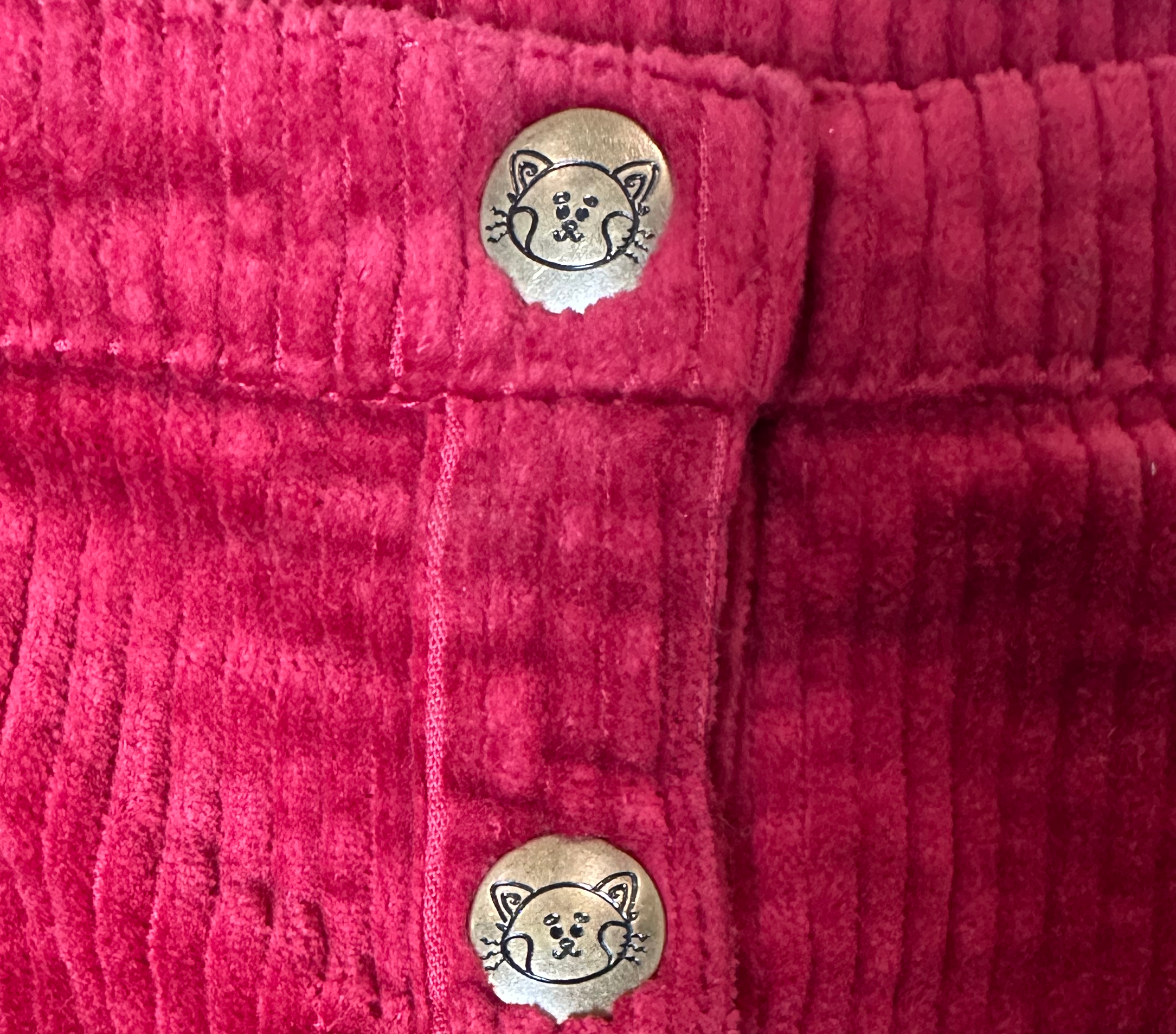 Disney Pixar Turning Red Panda Mei Corduroy Mini Snap Front Animated Skirt size XL