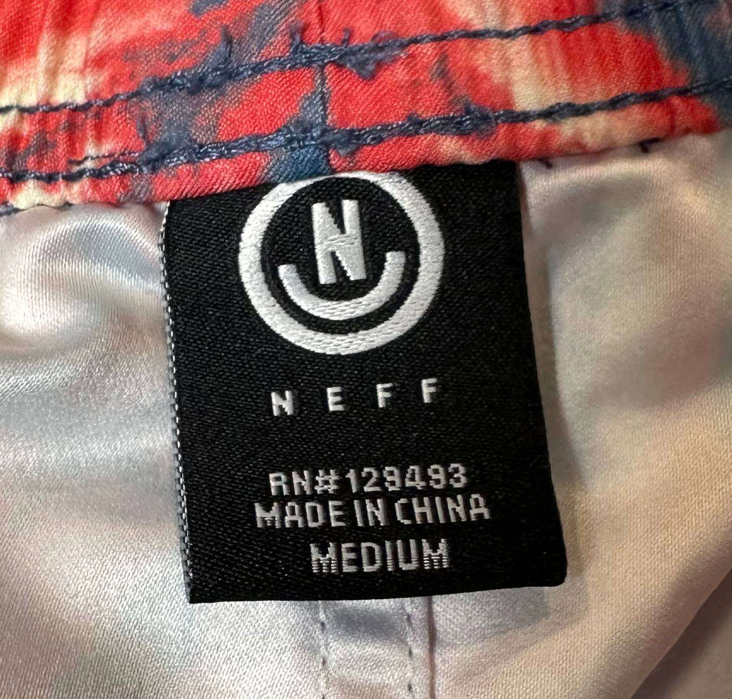 Neff Tie Dye Men's Swim Board Shorts Size M