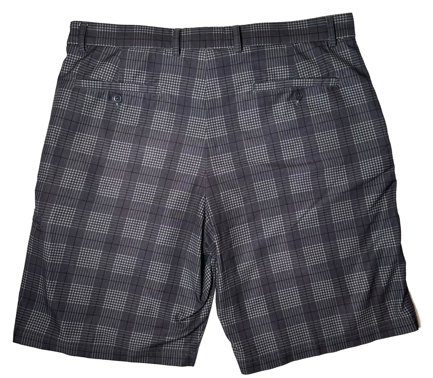 Pebble Beach Performance Men's Grey and Black Plaid Golf Shorts size 38