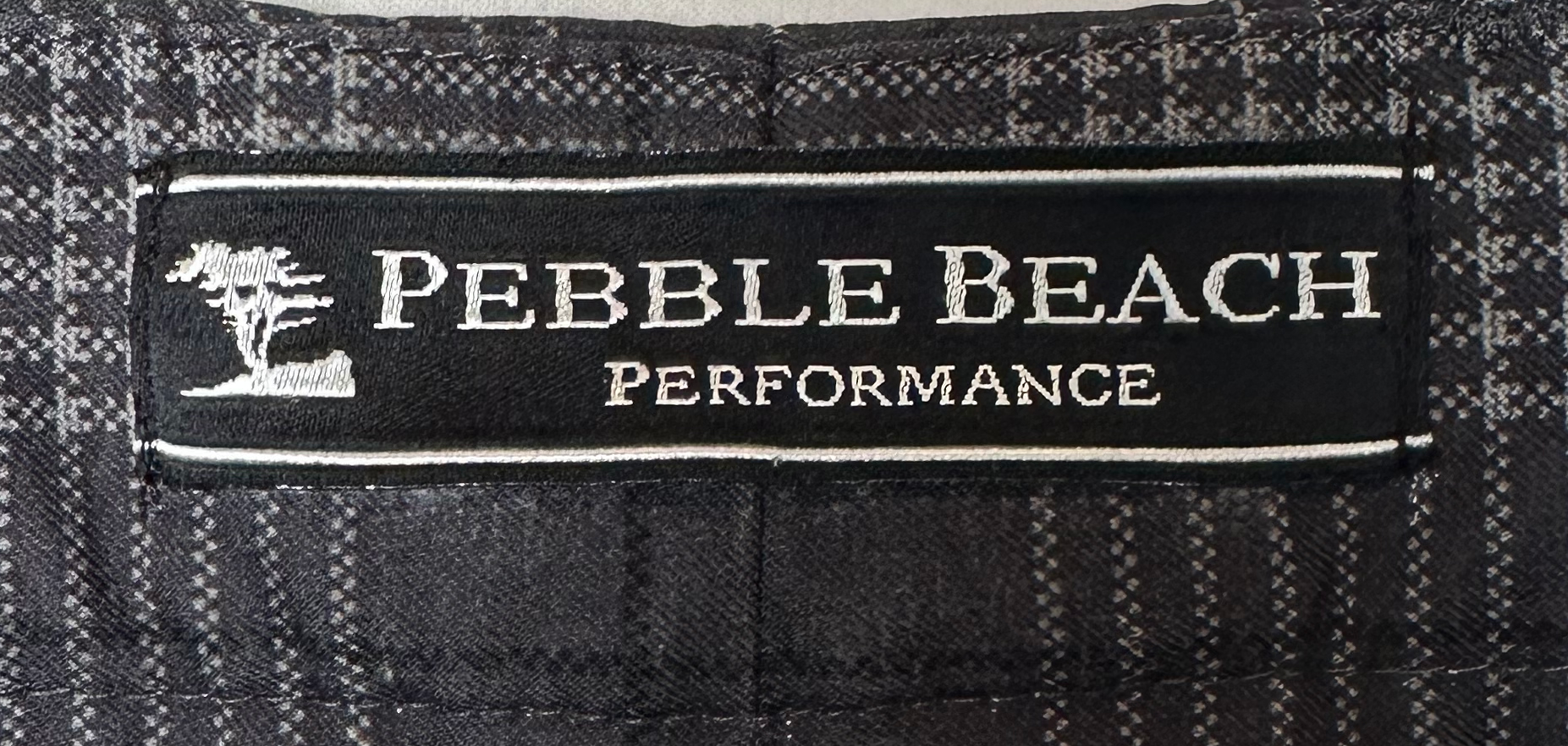 Pebble Beach Performance Men's Grey and Black Plaid Golf Shorts size 38