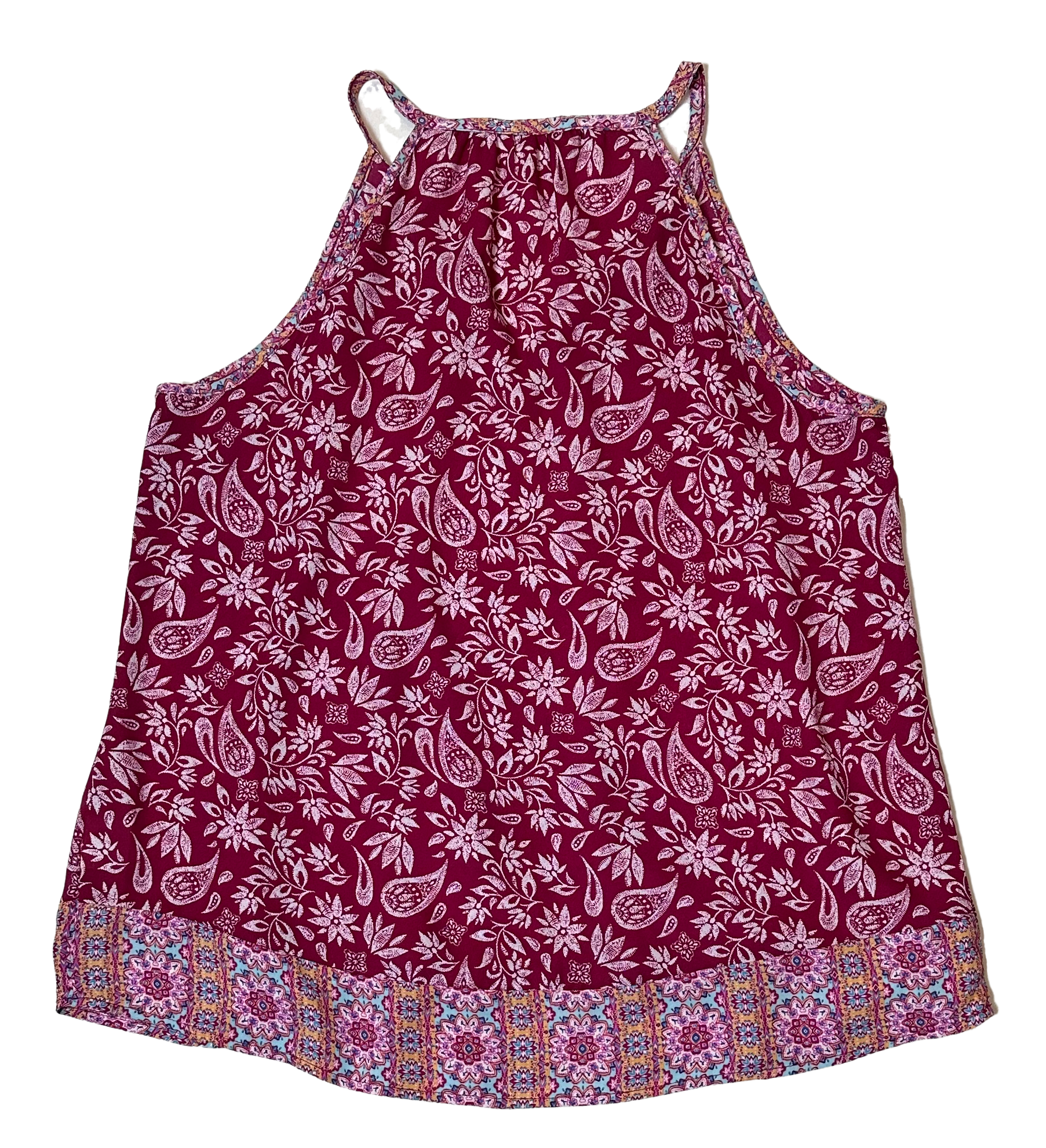 Pink RepublicLook classy and sassy in this Pink Republic sleeveless shirt! With a hot pink hue and a wild floral print, you'll ooze with the ultimate bohemian vibes. Its flowy faShirtPink Republic Sleeveless Floral Print Tie V-neck ShirtPink Republic Sleeveless Floral Print Tie