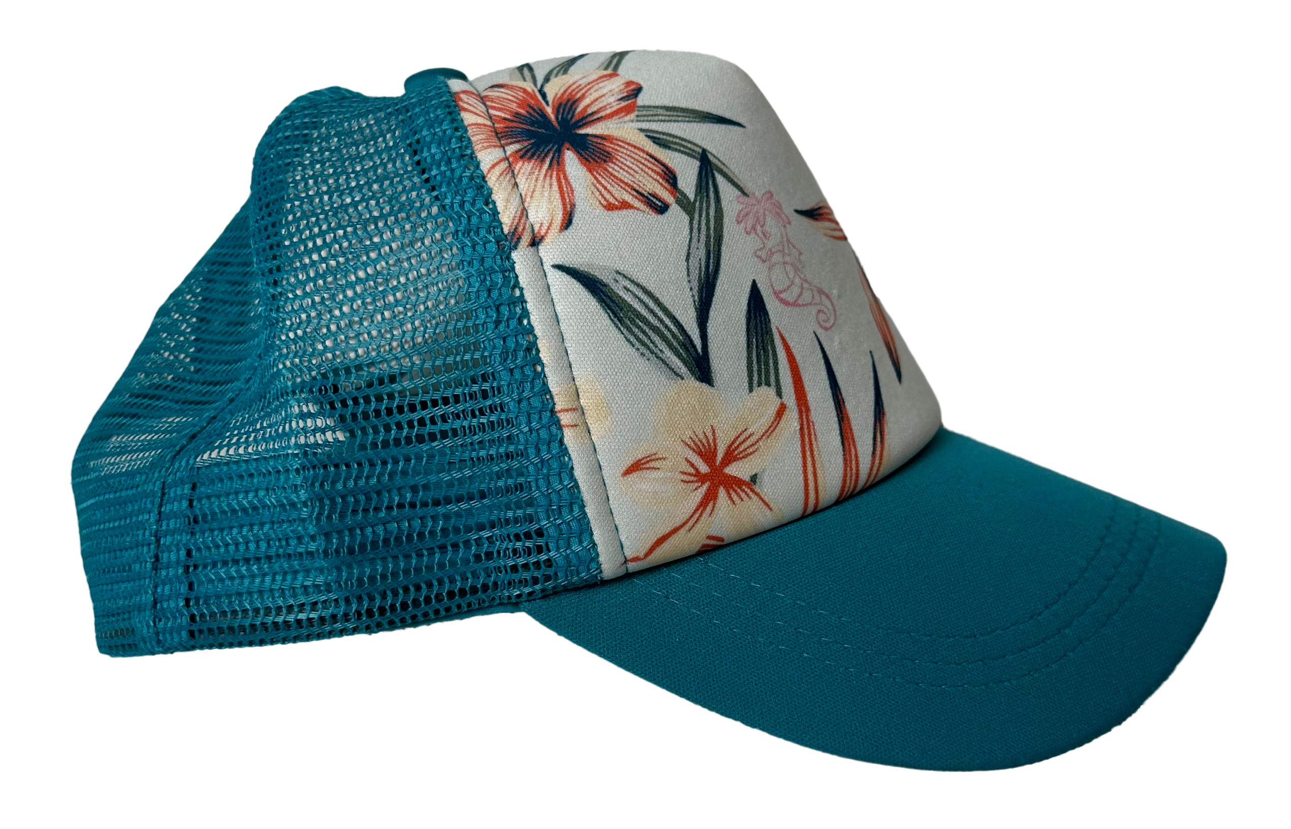 Disney Roxy Tropical Seahorse Adult Snap Back Mesh Trucker Baseball Cap Make heads turn with the Disney Roxy Tropical Seahorse cap! Featuring a fun tropical print an