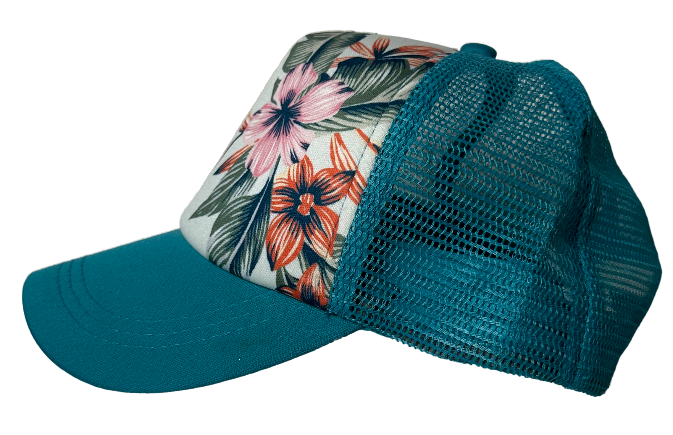 Disney Roxy Tropical Seahorse Adult Snap Back Mesh Trucker Baseball Cap Make heads turn with the Disney Roxy Tropical Seahorse cap! Featuring a fun tropical print an