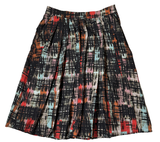 Fynn and Rose Anthropologie Multi-Colored Skirt with Side Zip and Pockets size 6
