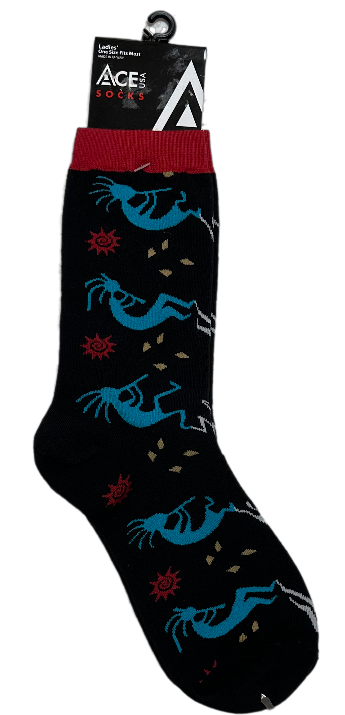 Ace Socks feature Kokopelli's Parade Print in vivid, multi-colored hues. Crafted from quality materials, they are new with tags and perfect for brightening up any ousocksAce Socks with Kokopelli's Parade Print - NWTParade Print - NWT