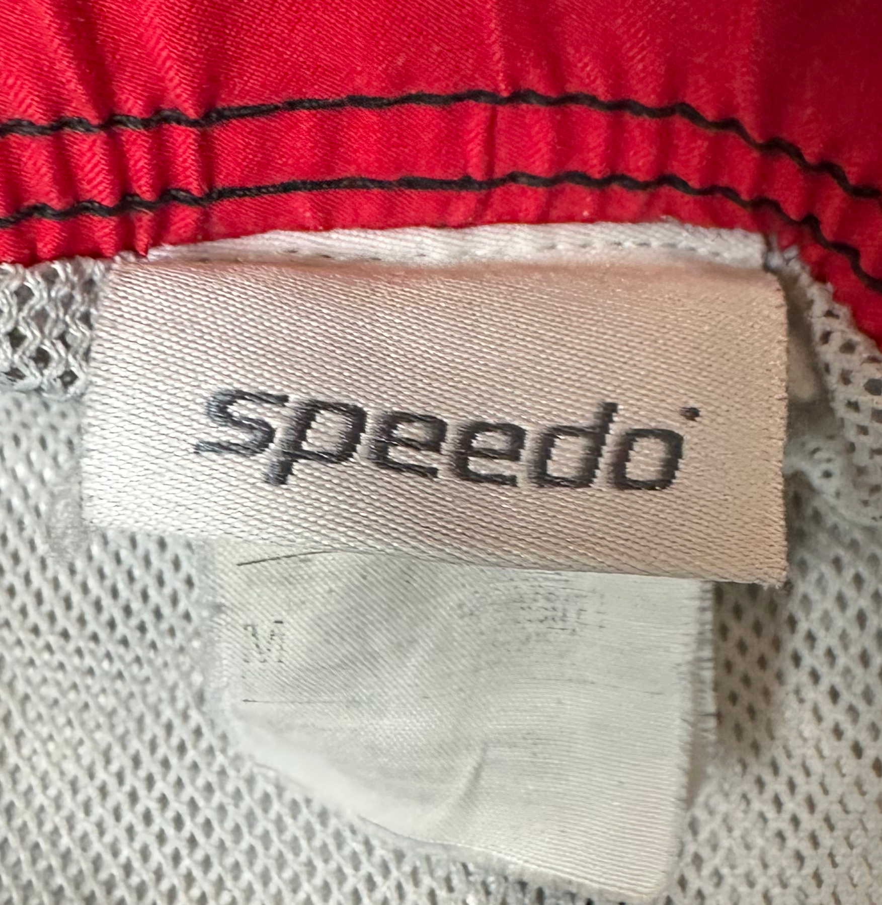 Speedo Grey Hibiscus Print Mens Swim Trunks Sz M