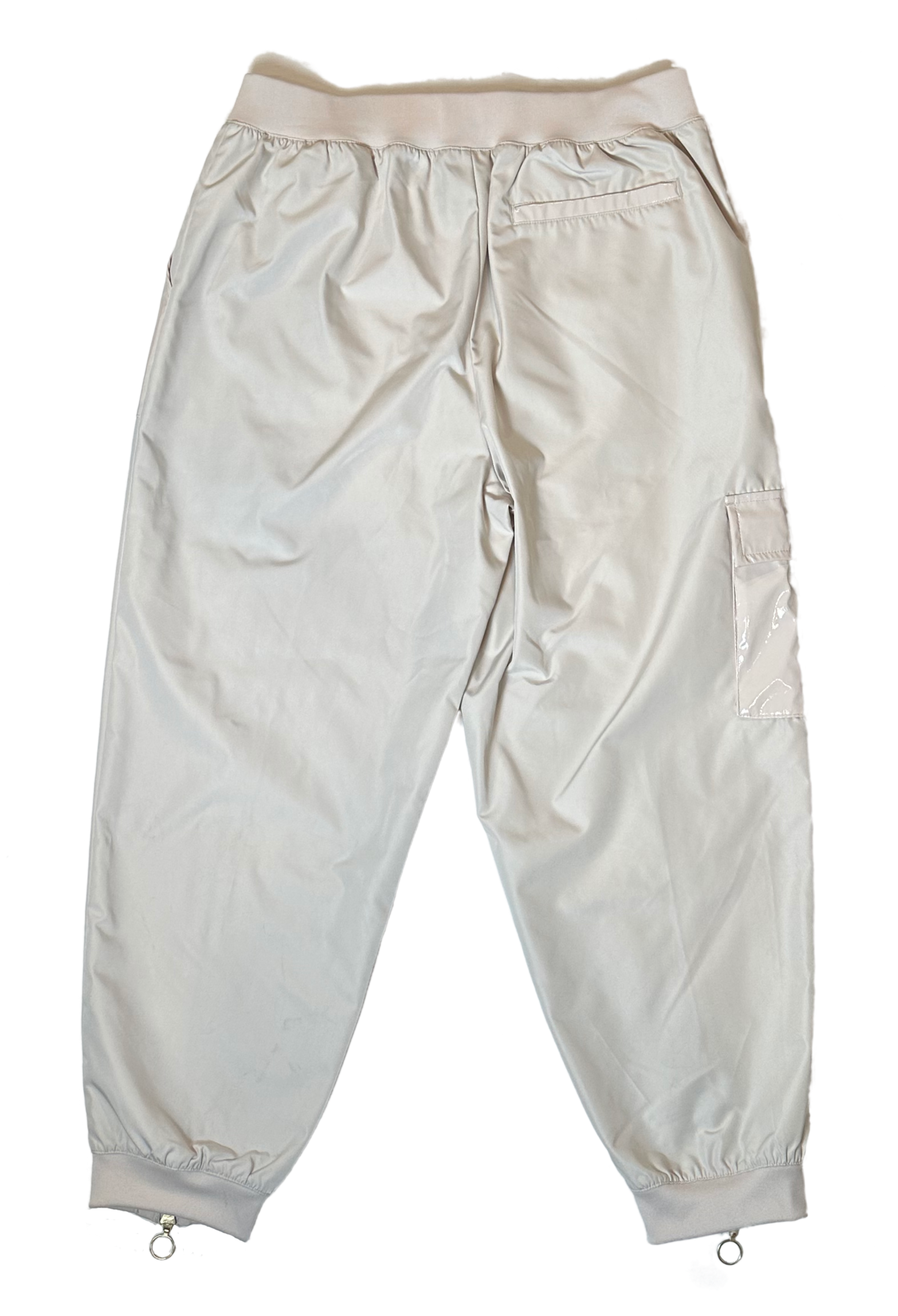 Nike Women's Nude Zip Front Cargo Joggers  Patent Leather Details sze M Effortless style meets functional cool with these cargo joggers that refuse to take themselv