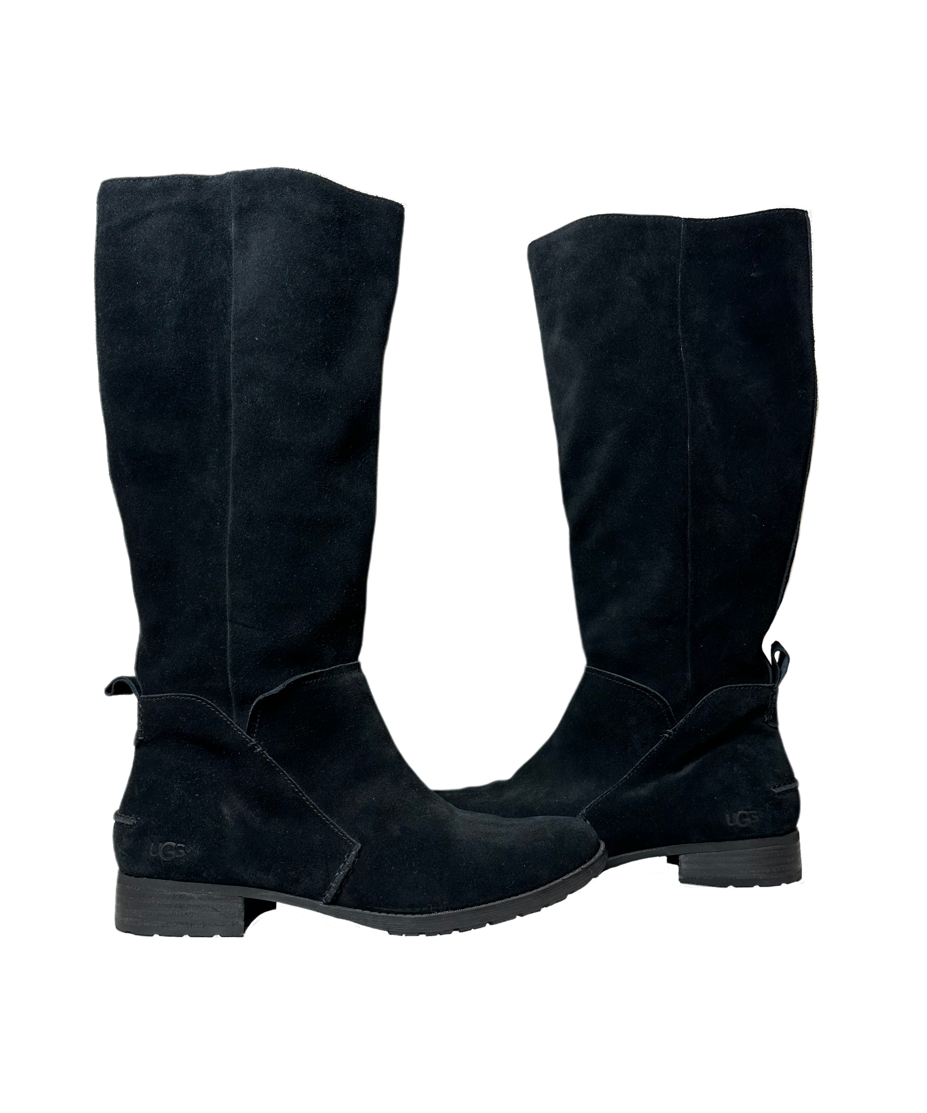 UggThese timeless Ugg Black Sorensen Knee-High Suede Boots are perfect for everyday wear. Made from soft suede with a side zip and low heel for comfort, these boots wilShoesUgg Black Sorensen Knee High Suede BootsUgg Black Sorensen Knee High Suede Boots